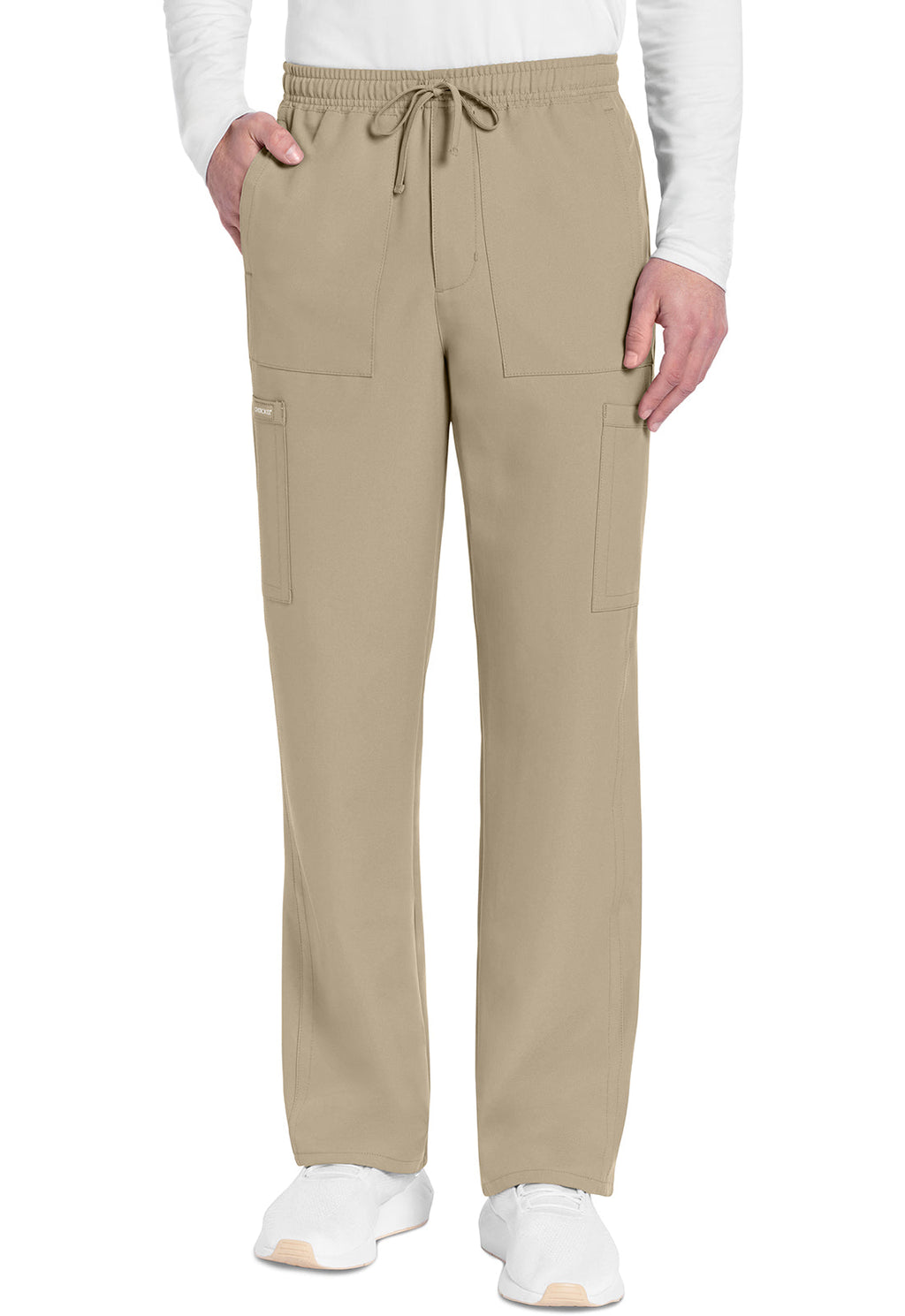 Originals Ultra CK279A Men's Mid Rise Zip Fly Straight Leg Pants KHAKI Model Image Front | Cherokee