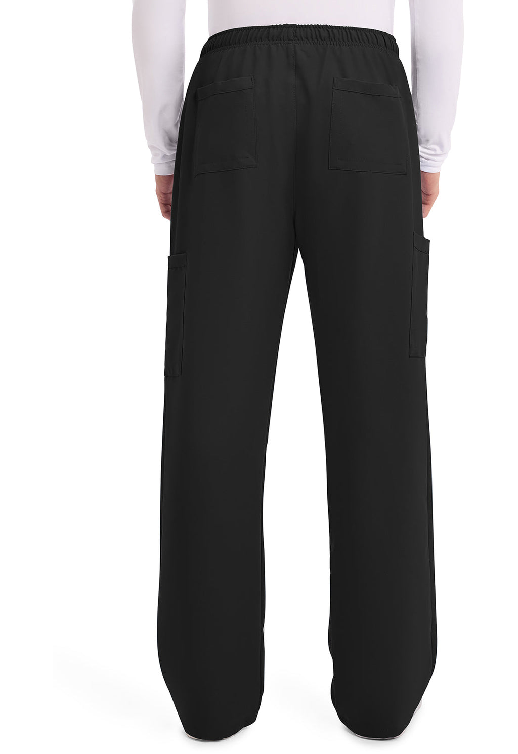 Workwear Originals Ultra CK279A Men's Mid Rise Zip Fly Straight Leg Scrub Pants Black