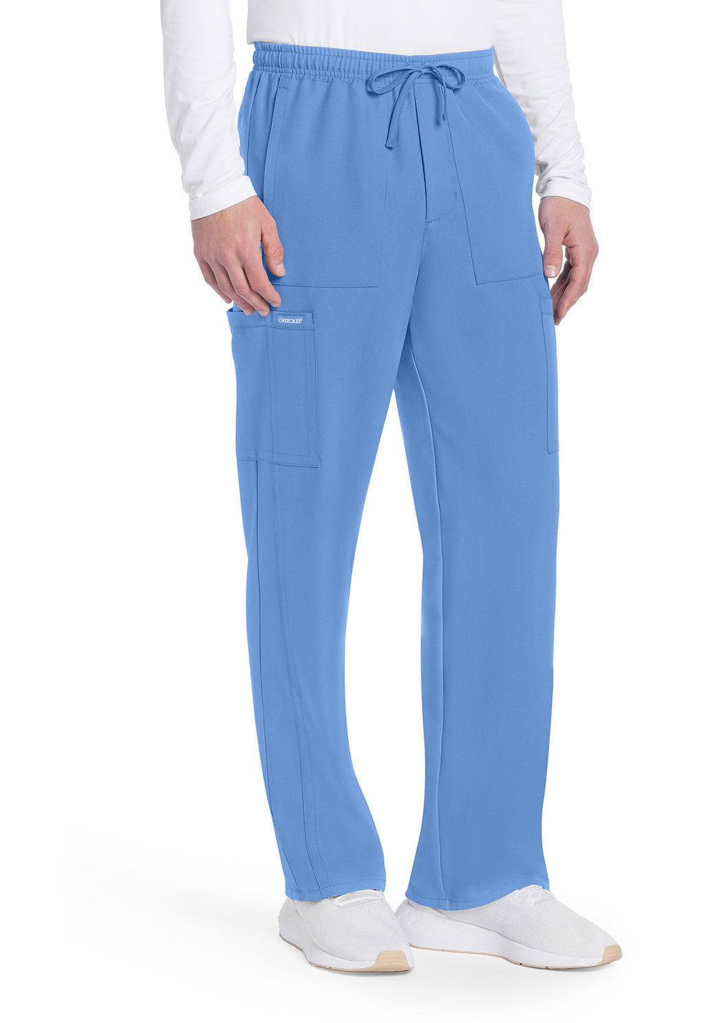 Workwear Originals Ultra CK279A Men's Mid Rise Zip Fly Straight Leg Scrub Pants Ciel Blue