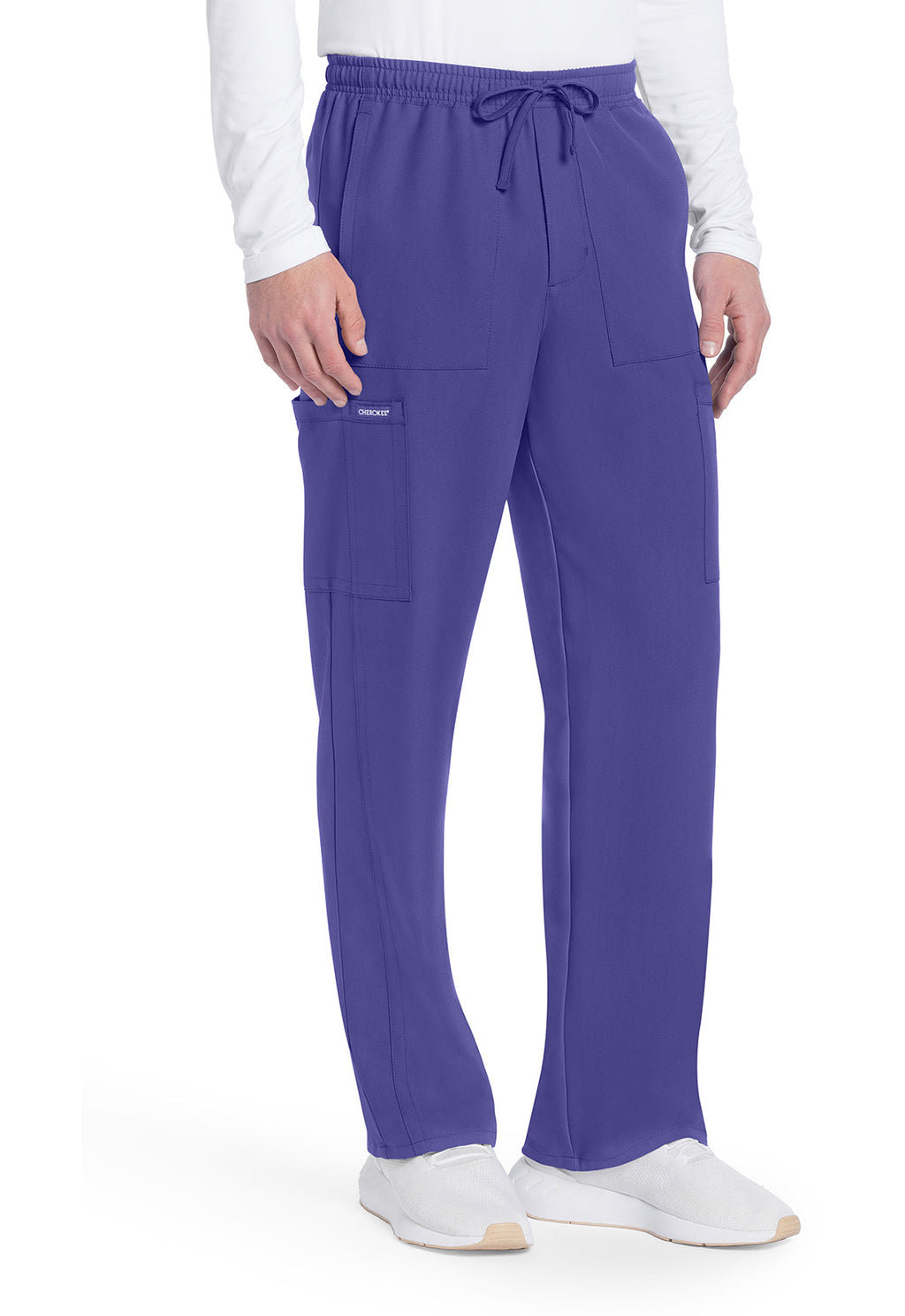Workwear Originals Ultra CK279A Men's Mid Rise Zip Fly Straight Leg Scrub Pants Grape