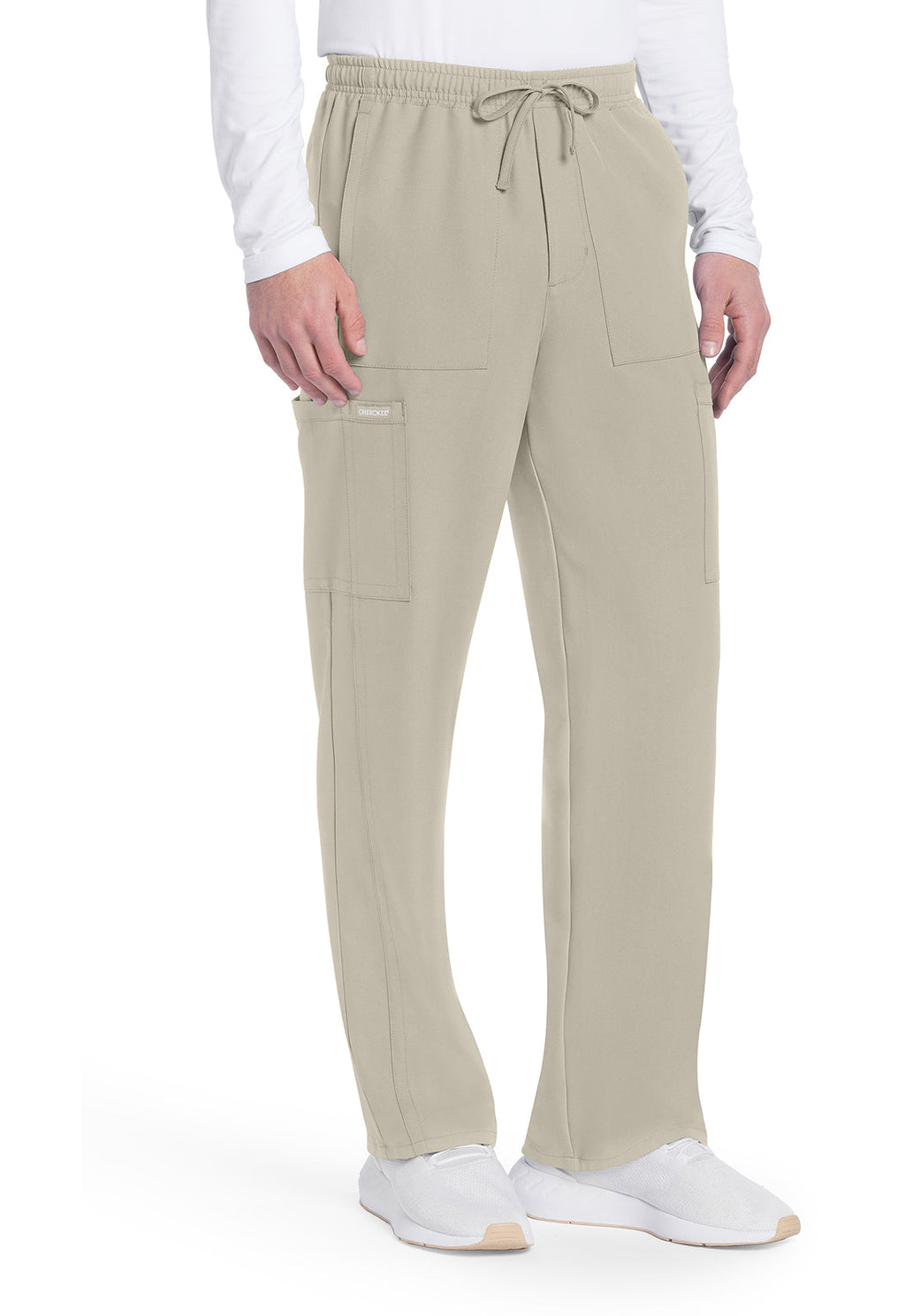 Workwear Originals Ultra CK279A Men's Mid Rise Zip Fly Straight Leg Scrub Pants Khaki