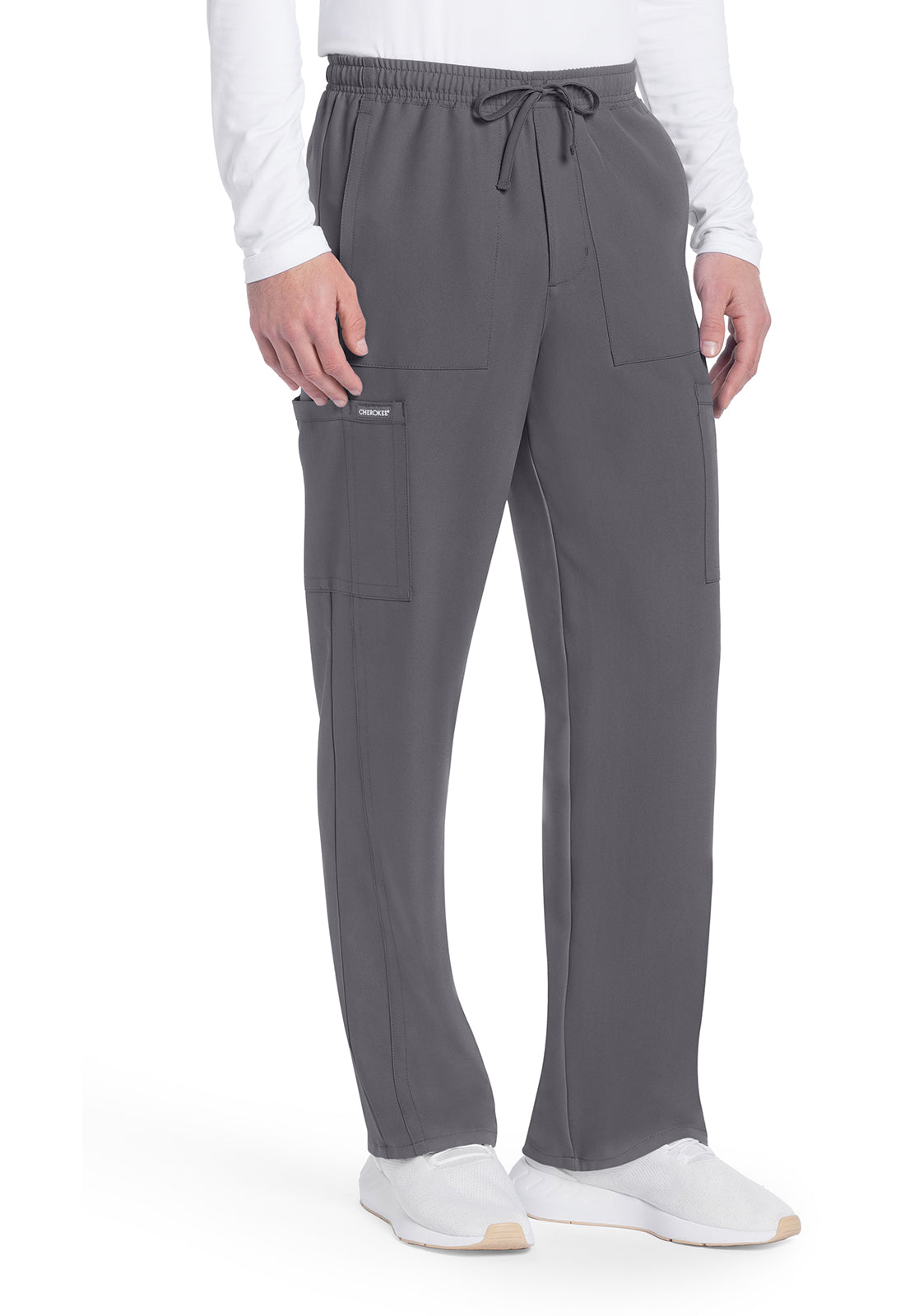 Workwear Originals Ultra CK279A Men's Mid Rise Zip Fly Straight Leg Scrub Pants Pewter