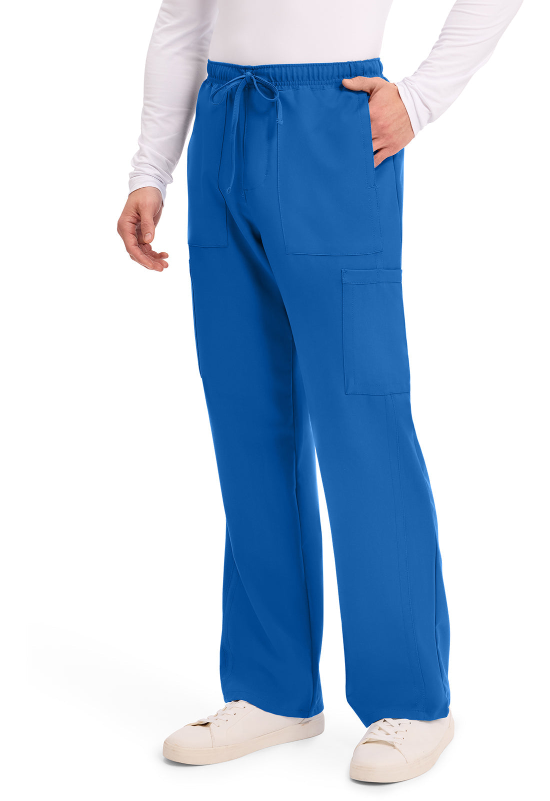 Workwear Originals Ultra CK279A Men's Mid Rise Zip Fly Straight Leg Scrub Pants Royal