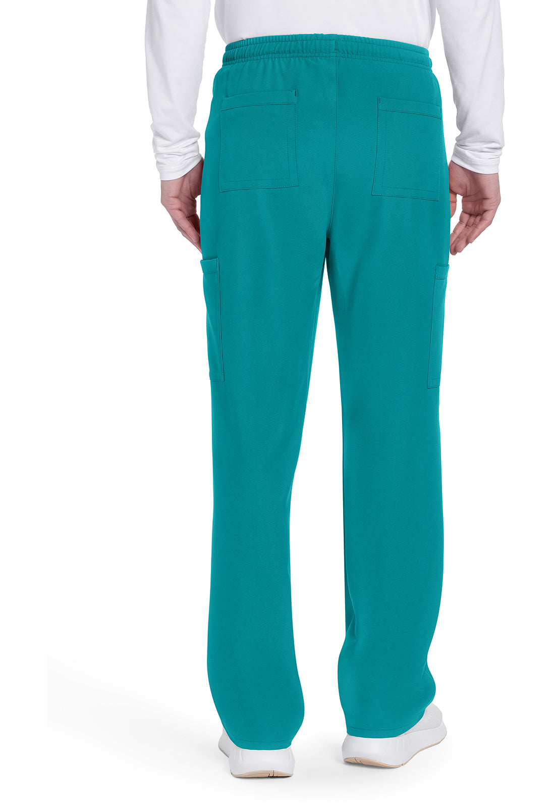 Workwear Originals Ultra CK279A Men's Mid Rise Zip Fly Straight Leg Scrub Pants Teal Blue
