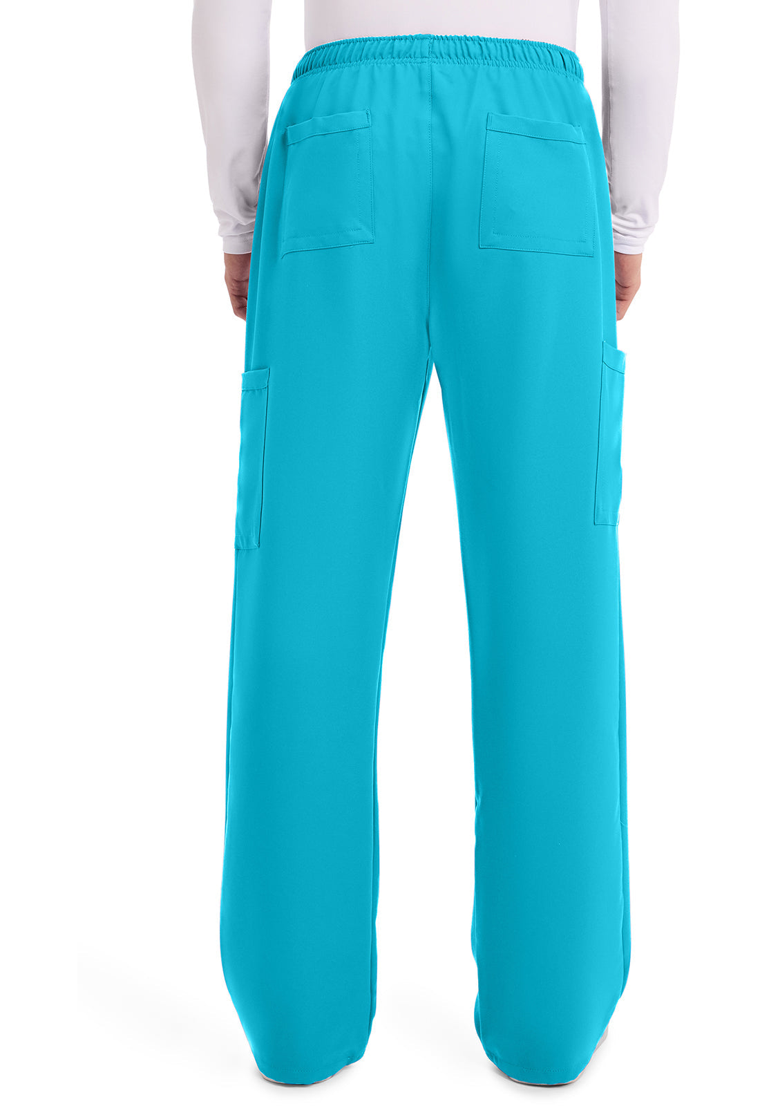 Workwear Originals Ultra CK279A Men's Mid Rise Zip Fly Straight Leg Scrub Pants Turquoise
