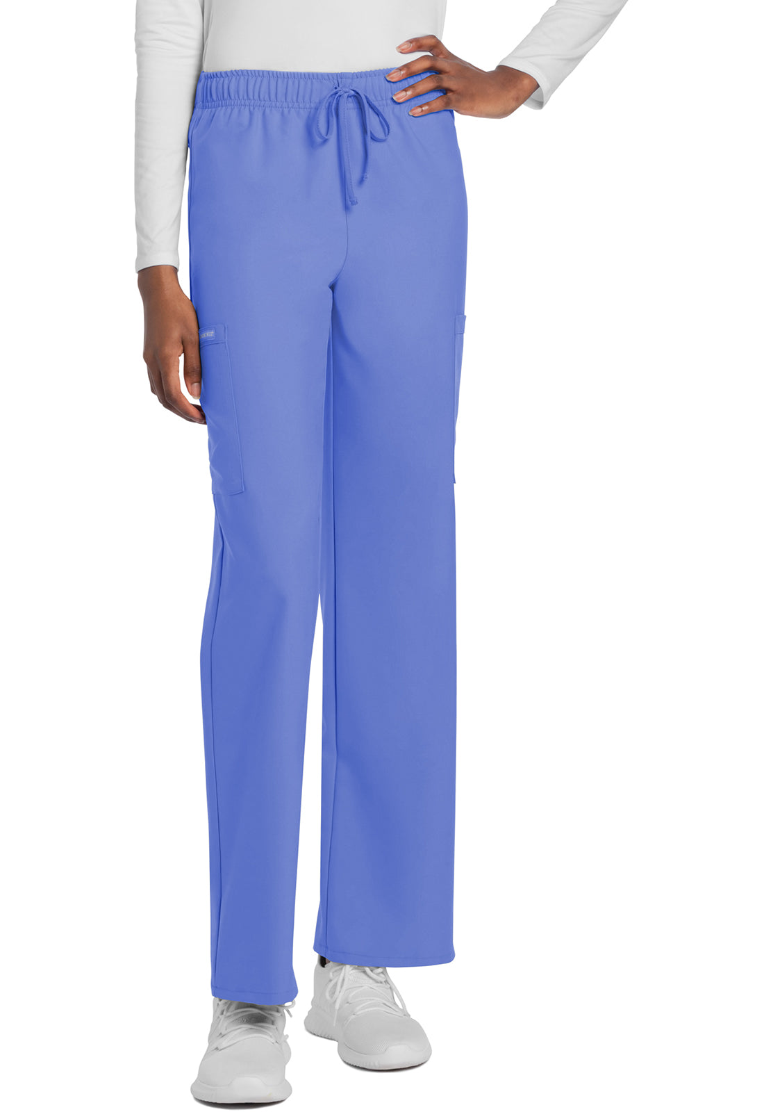 Workwear Originals Ultra CK280A Unisex Unisex Mid Rise Drawstring Straight Scrub Pants Ciel Blue