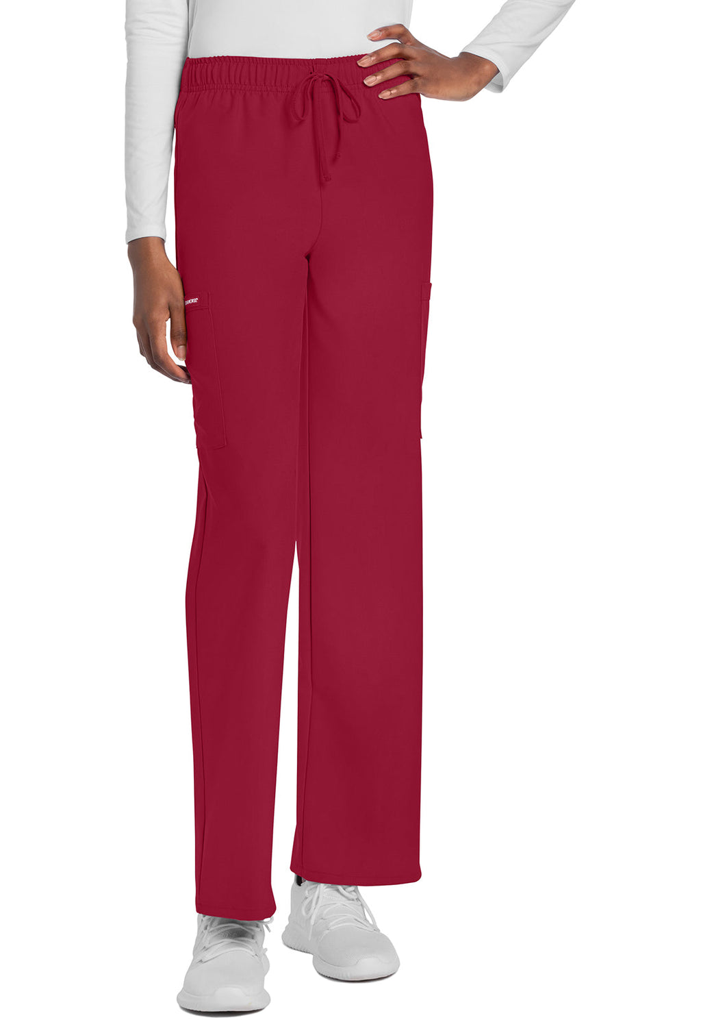 Workwear Originals Ultra CK280A Unisex Unisex Mid Rise Drawstring Straight Scrub Pants Red