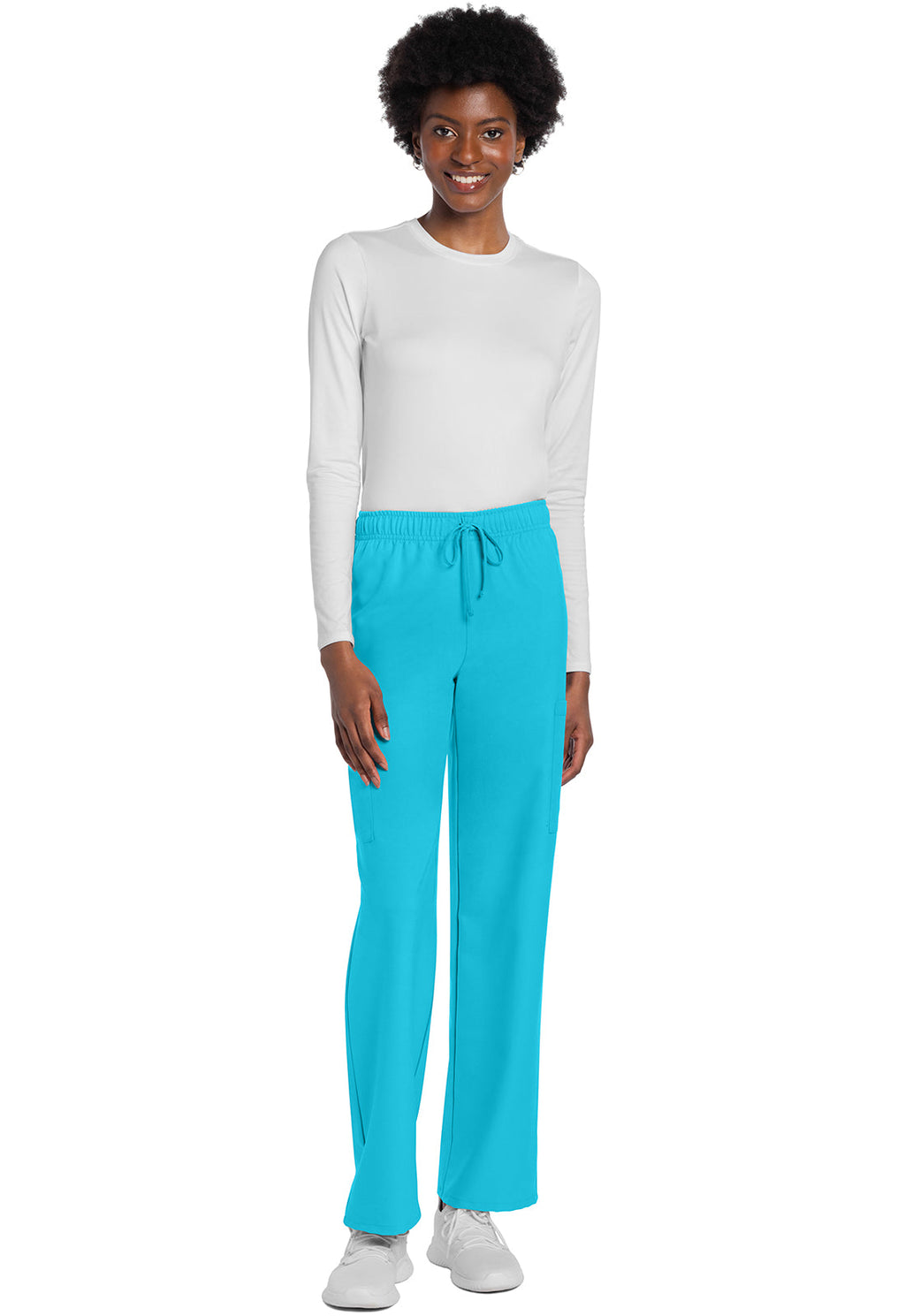 Workwear Originals Ultra CK280A Unisex Unisex Mid Rise Drawstring Straight Scrub Pants Turquoise