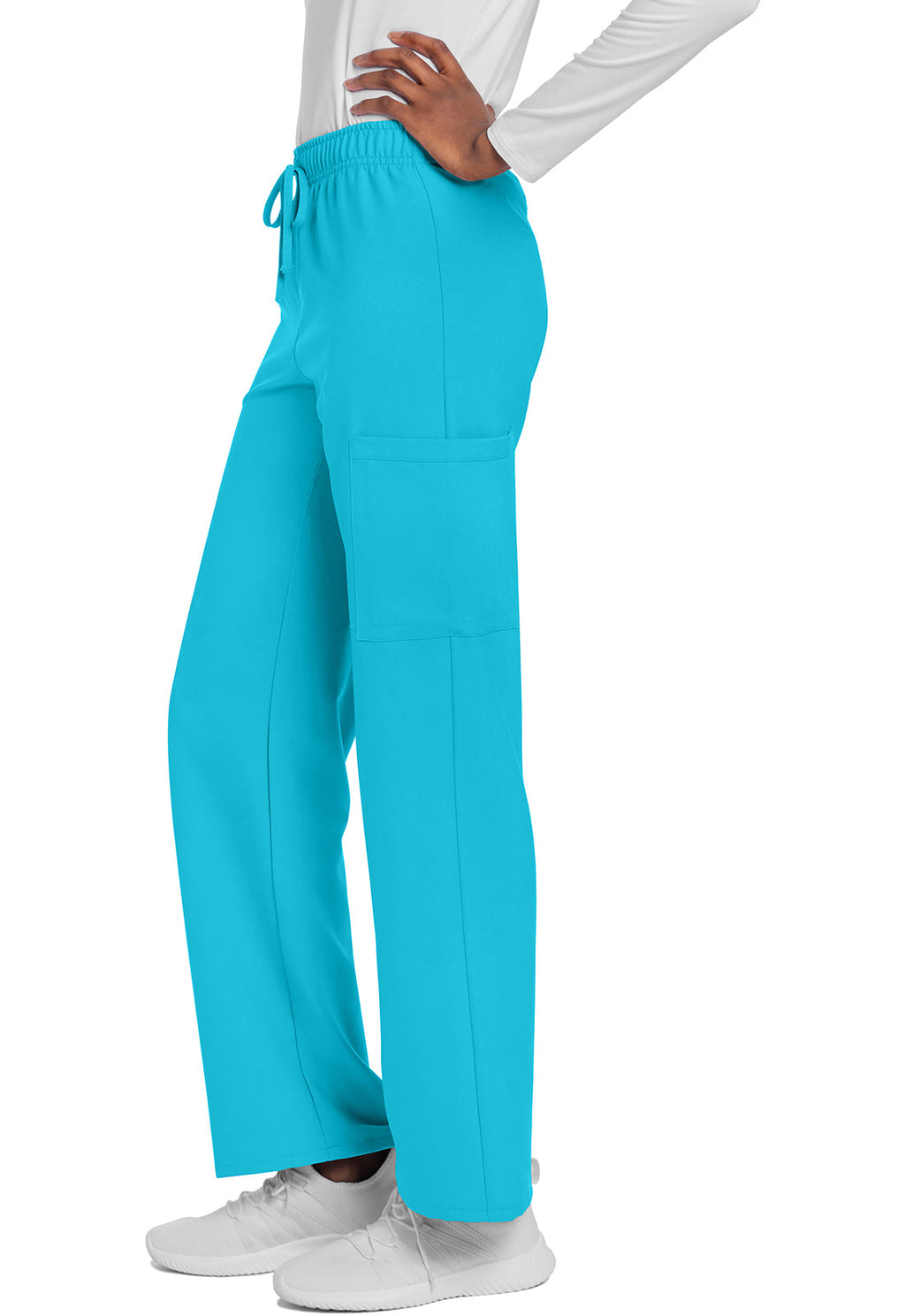 Workwear Originals Ultra CK280A Unisex Unisex Mid Rise Drawstring Straight Scrub Pants Turquoise