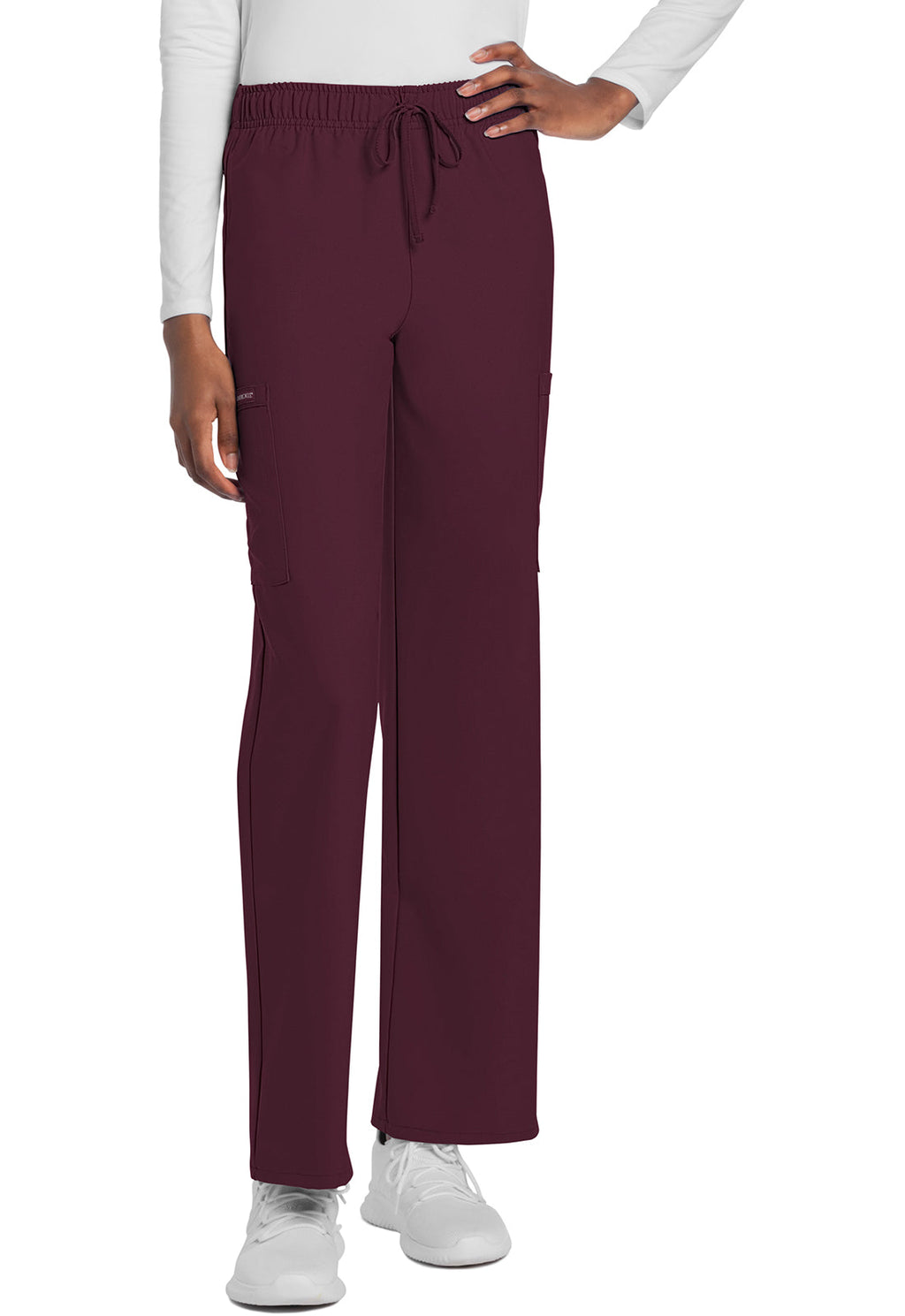 Workwear Originals Ultra CK280A Unisex Unisex Mid Rise Drawstring Straight Scrub Pants Wine