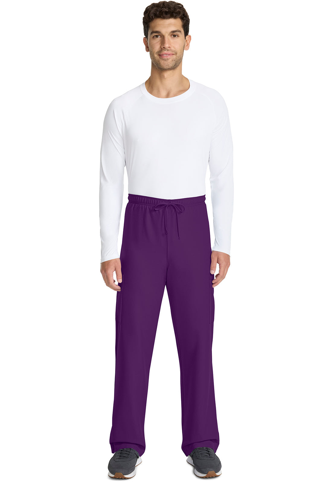 Workwear Originals Ultra CK280A Unisex Unisex Mid Rise Drawstring Straight Scrub Pants Eggplant