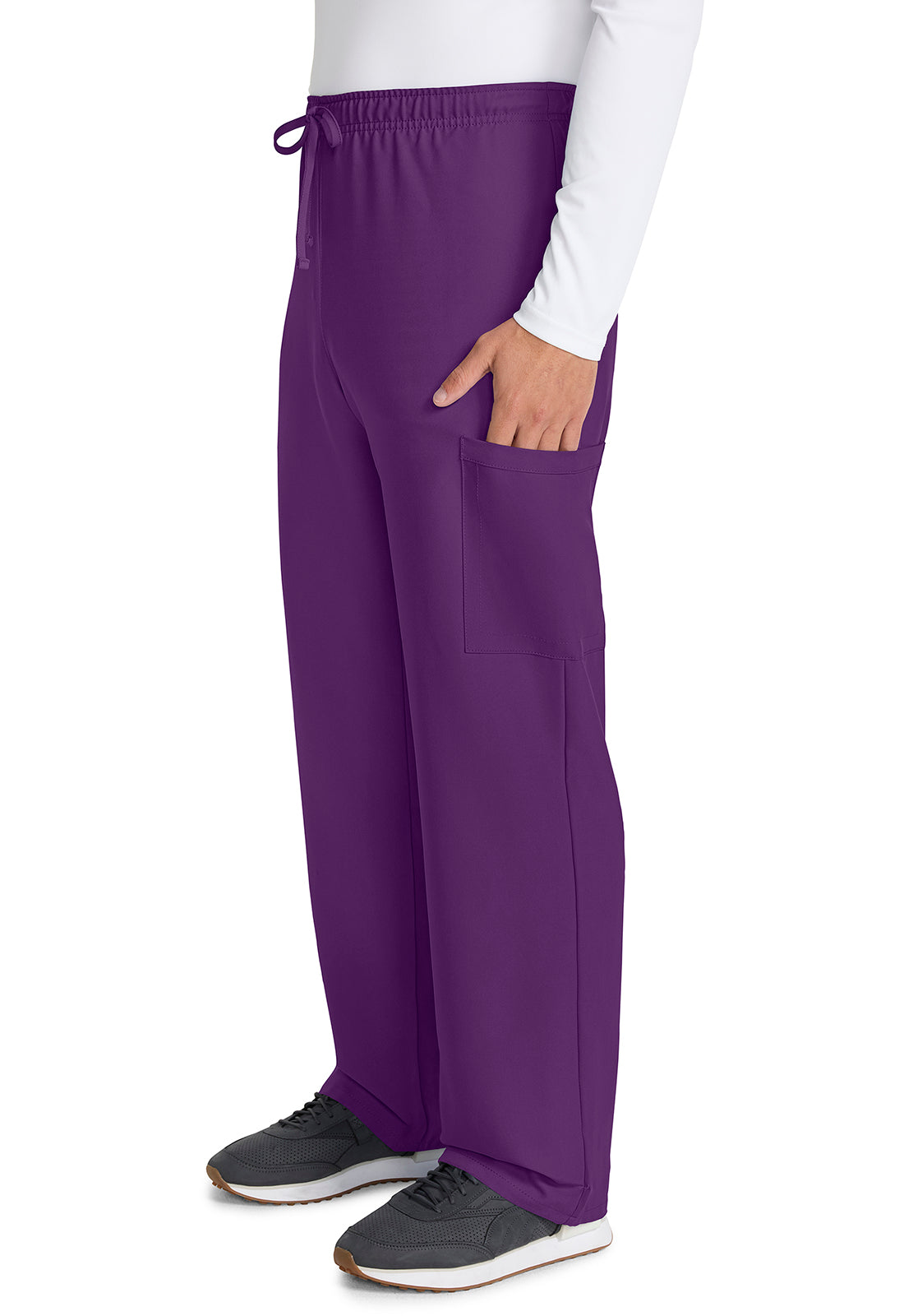 Workwear Originals Ultra CK280A Unisex Unisex Mid Rise Drawstring Straight Scrub Pants Eggplant