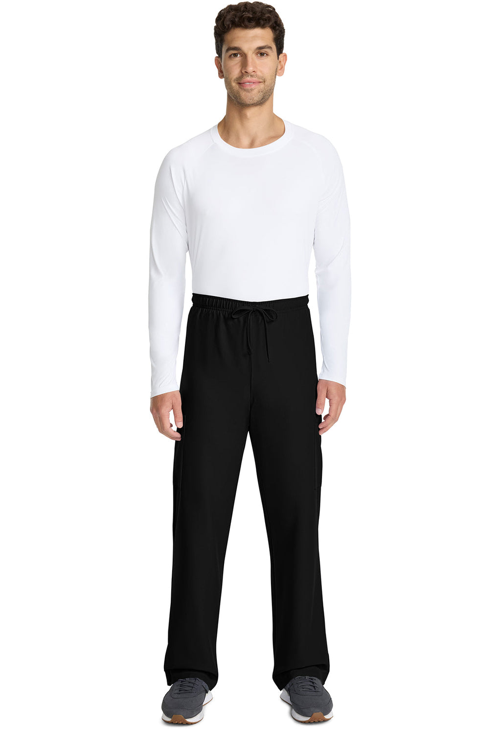 Workwear Originals Ultra CK280A Unisex Unisex Mid Rise Drawstring Straight Scrub Pants Black