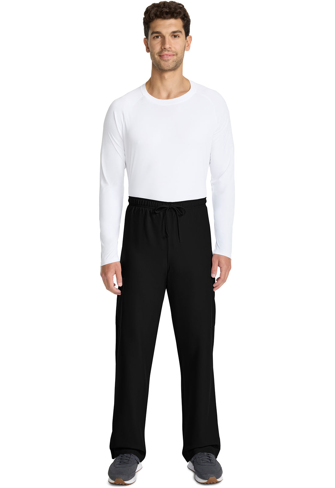 Workwear Originals Ultra CK280A Unisex Unisex Mid Rise Drawstring Straight Scrub Pants Black