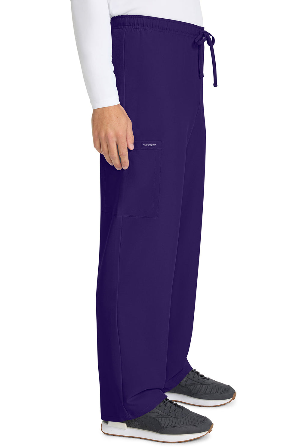 Workwear Originals Ultra CK280A Unisex Unisex Mid Rise Drawstring Straight Scrub Pants Grape