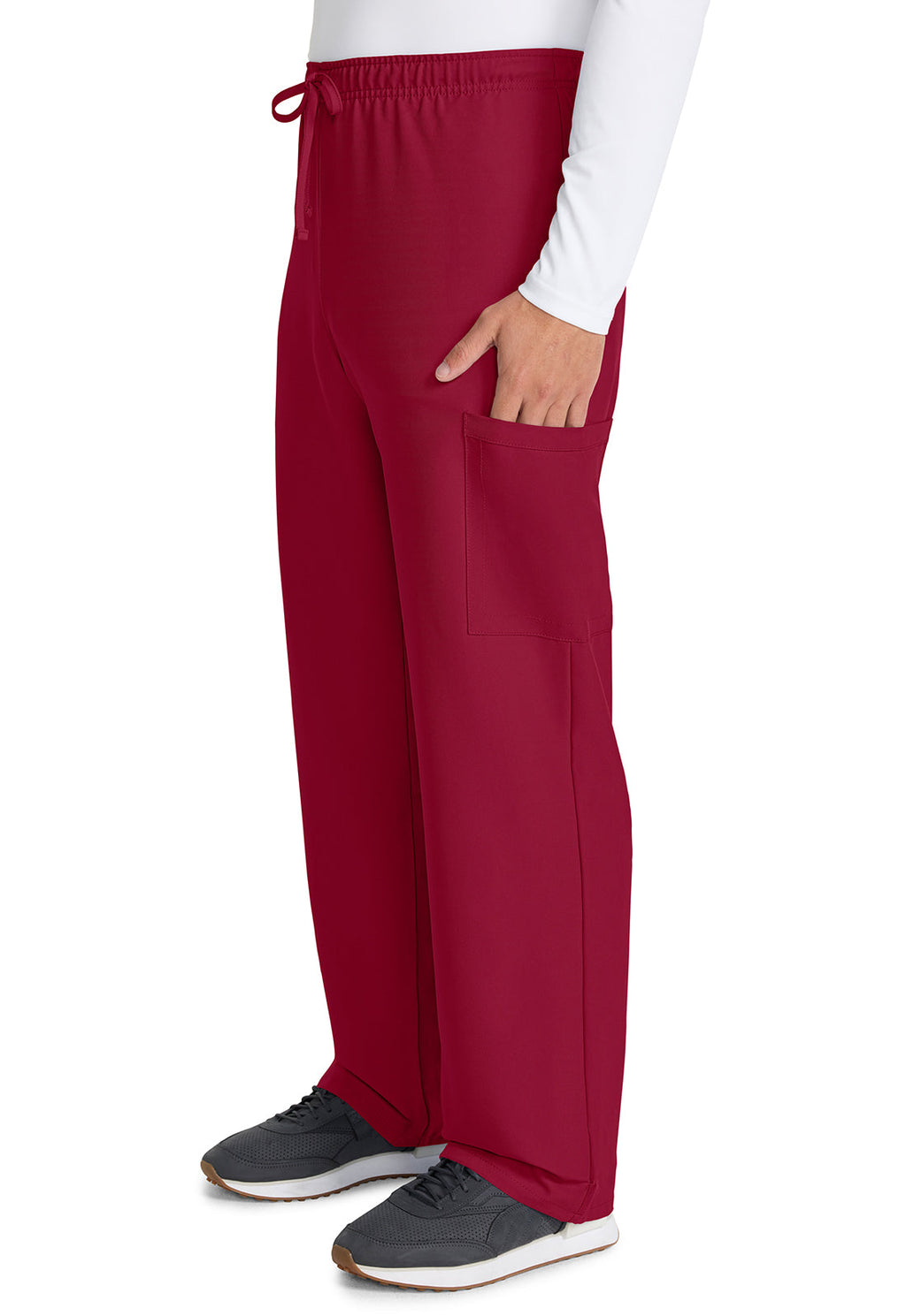 Workwear Originals Ultra CK280A Unisex Unisex Mid Rise Drawstring Straight Scrub Pants Red