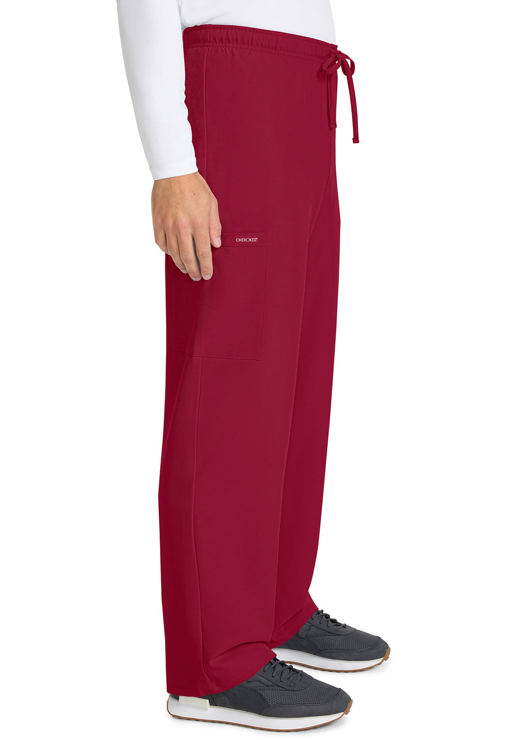 Workwear Originals Ultra CK280A Unisex Unisex Mid Rise Drawstring Straight Scrub Pants Red