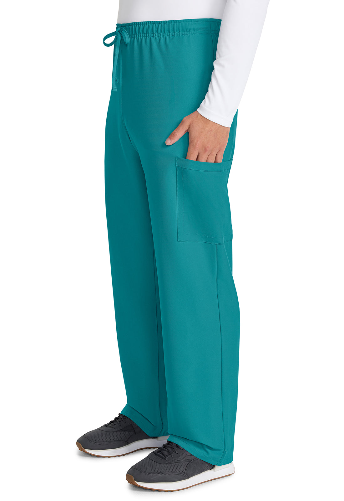 Workwear Originals Ultra CK280A Unisex Unisex Mid Rise Drawstring Straight Scrub Pants Teal Blue