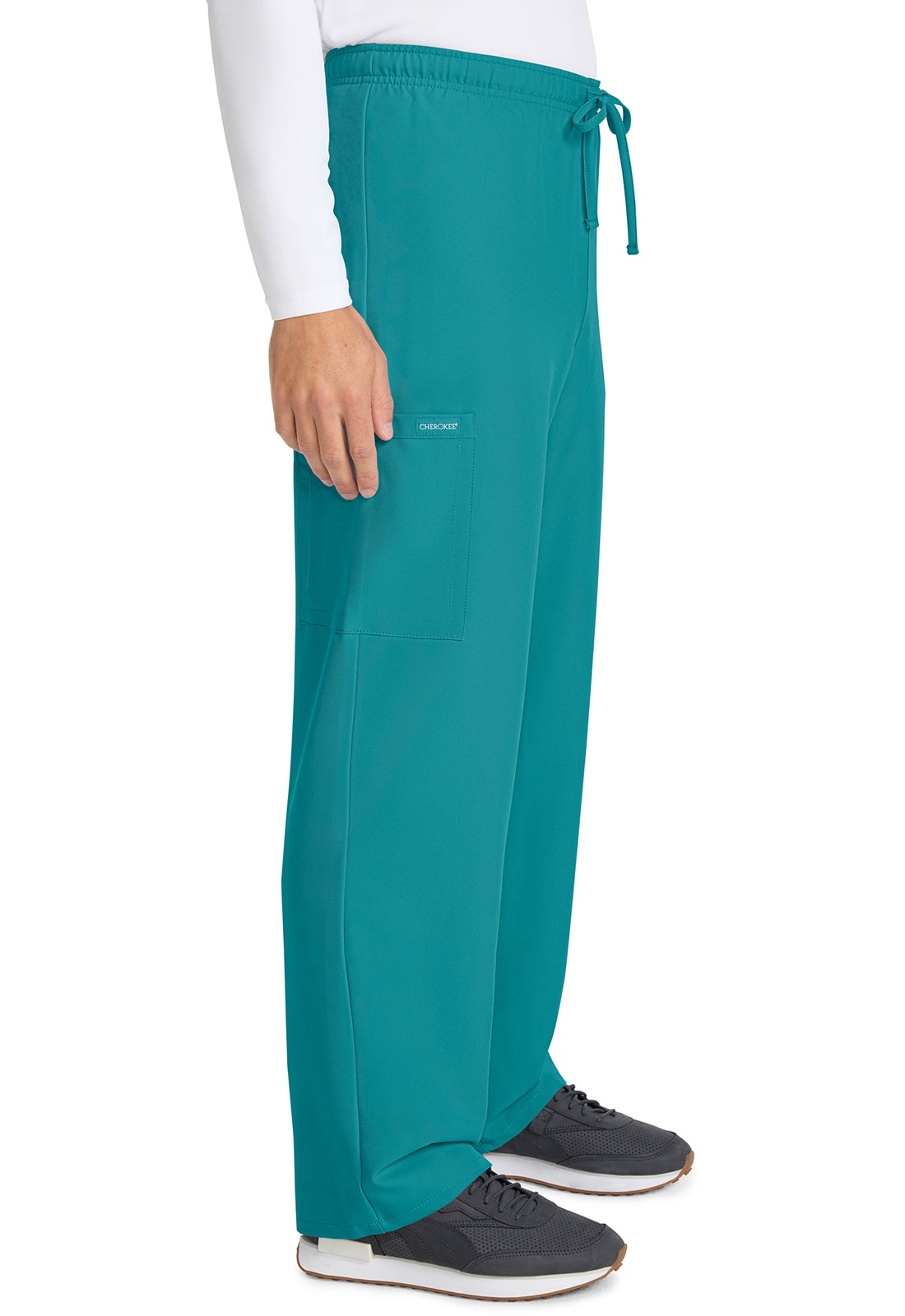 Workwear Originals Ultra CK280A Unisex Unisex Mid Rise Drawstring Straight Scrub Pants Teal Blue