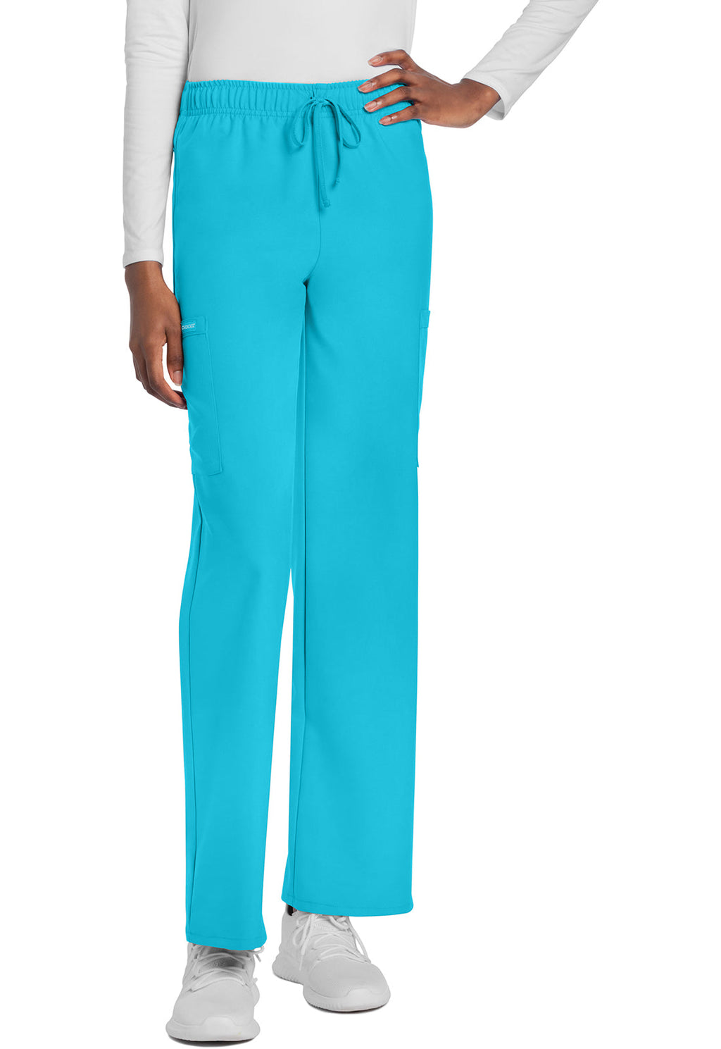 Workwear Originals Ultra CK280A Unisex Unisex Mid Rise Drawstring Straight Scrub Pants Turquoise