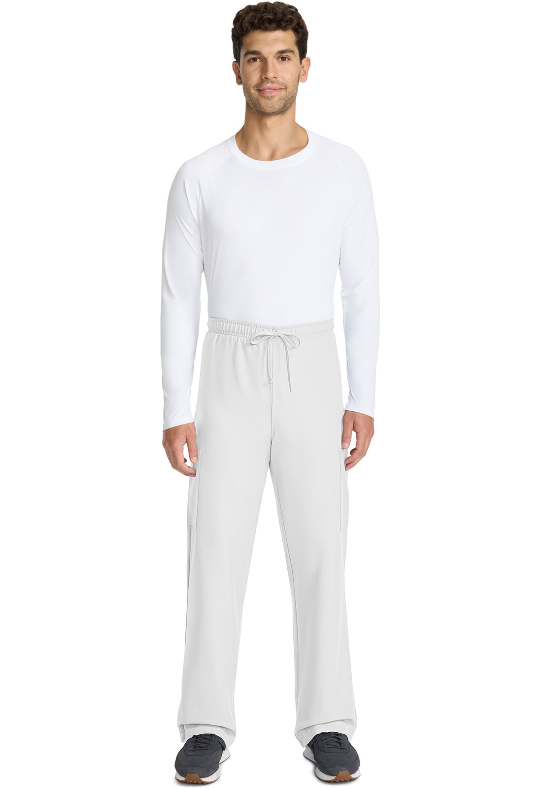 Workwear Originals Ultra CK280A Unisex Unisex Mid Rise Drawstring Straight Scrub Pants White
