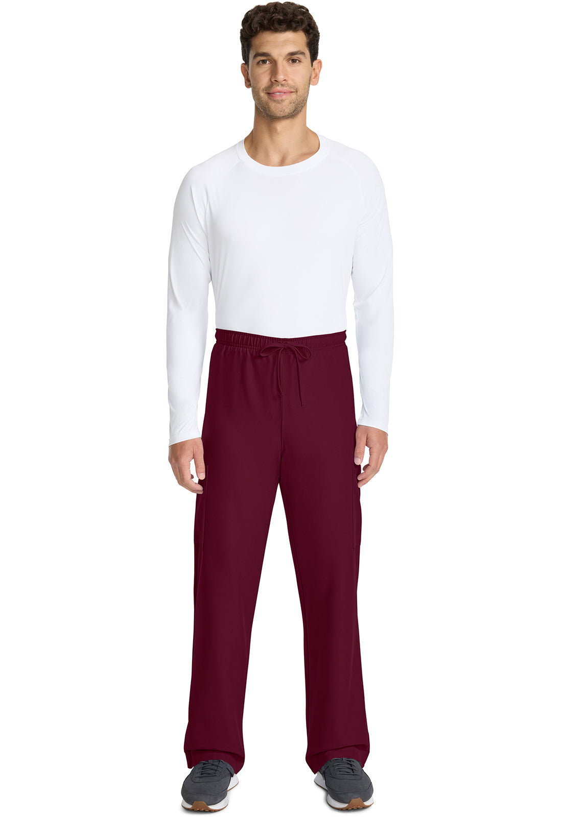 Workwear Originals Ultra CK280A Unisex Unisex Mid Rise Drawstring Straight Scrub Pants Wine