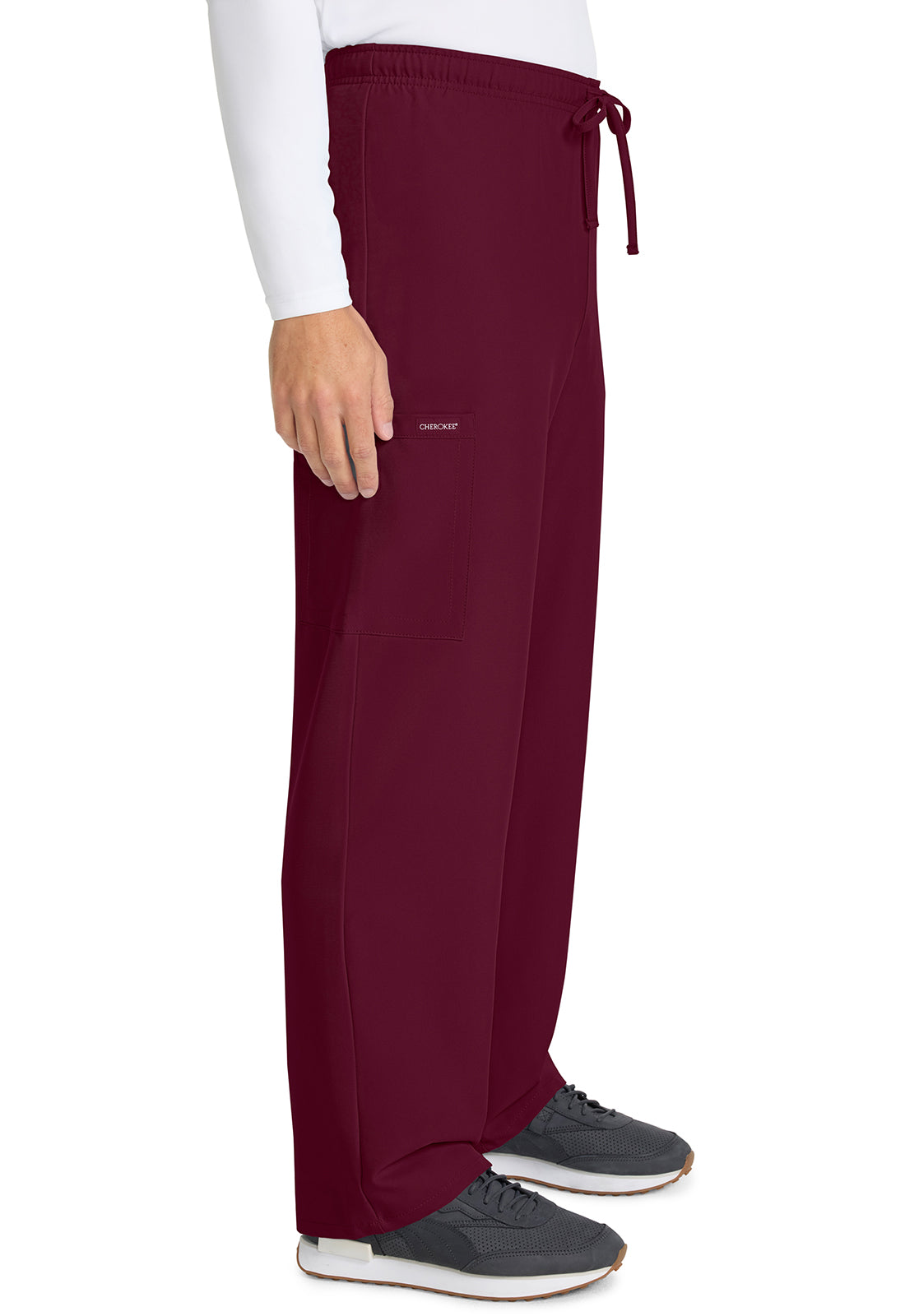 Workwear Originals Ultra CK280A Unisex Unisex Mid Rise Drawstring Straight Scrub Pants Wine