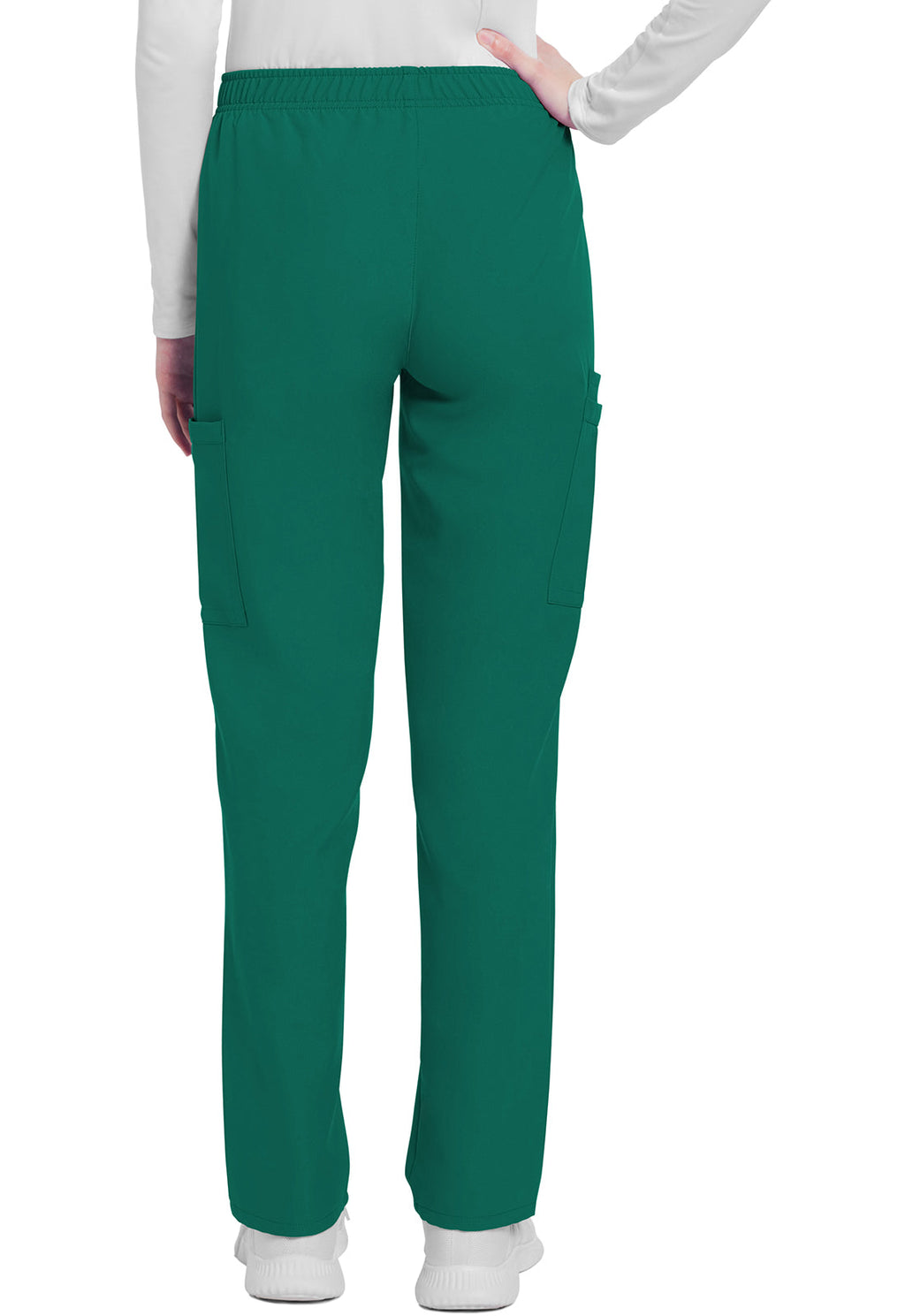 Workwear Originals Ultra CK281A Women's Mid Rise Pull-on Slim Leg Cargo Scrub Pants Hunter Green