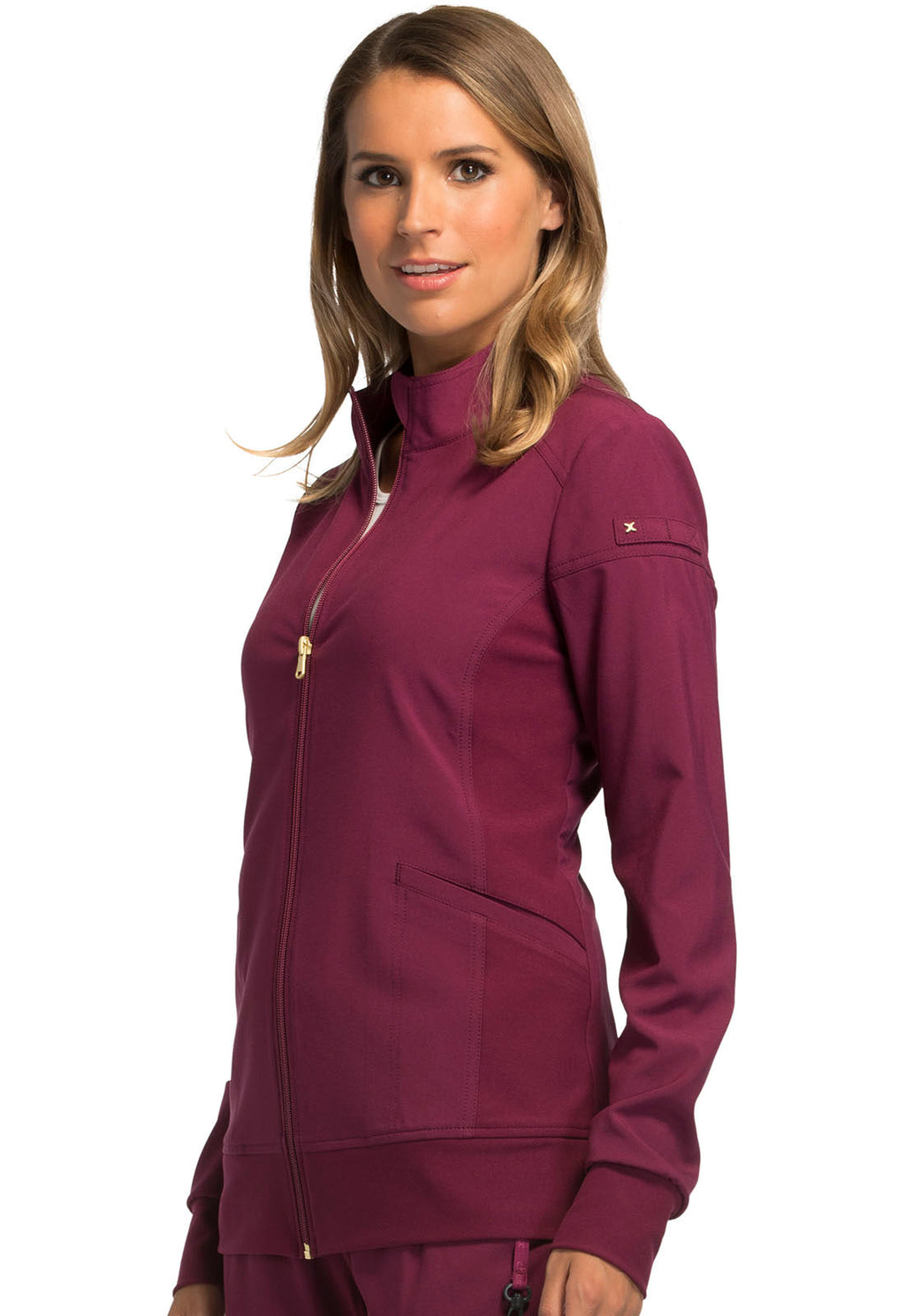 iFlex CK303 Zip Front Jacket Wine