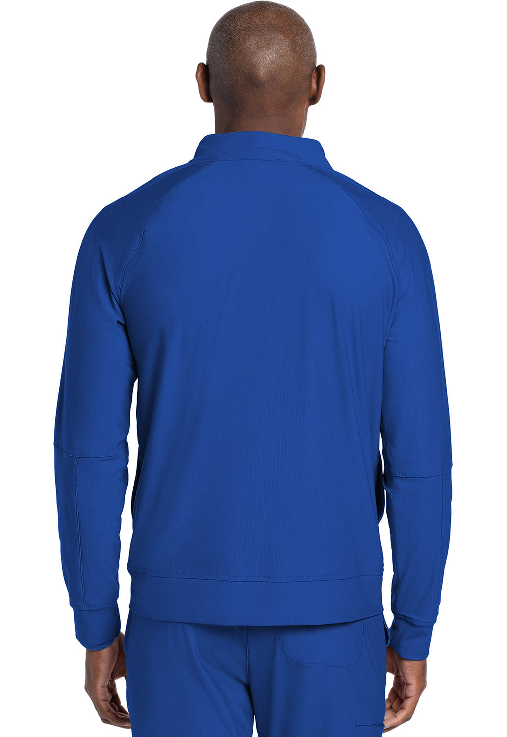 Form CK333 Men's Zip Front Jacket Royal Model Image Back | Cherokee