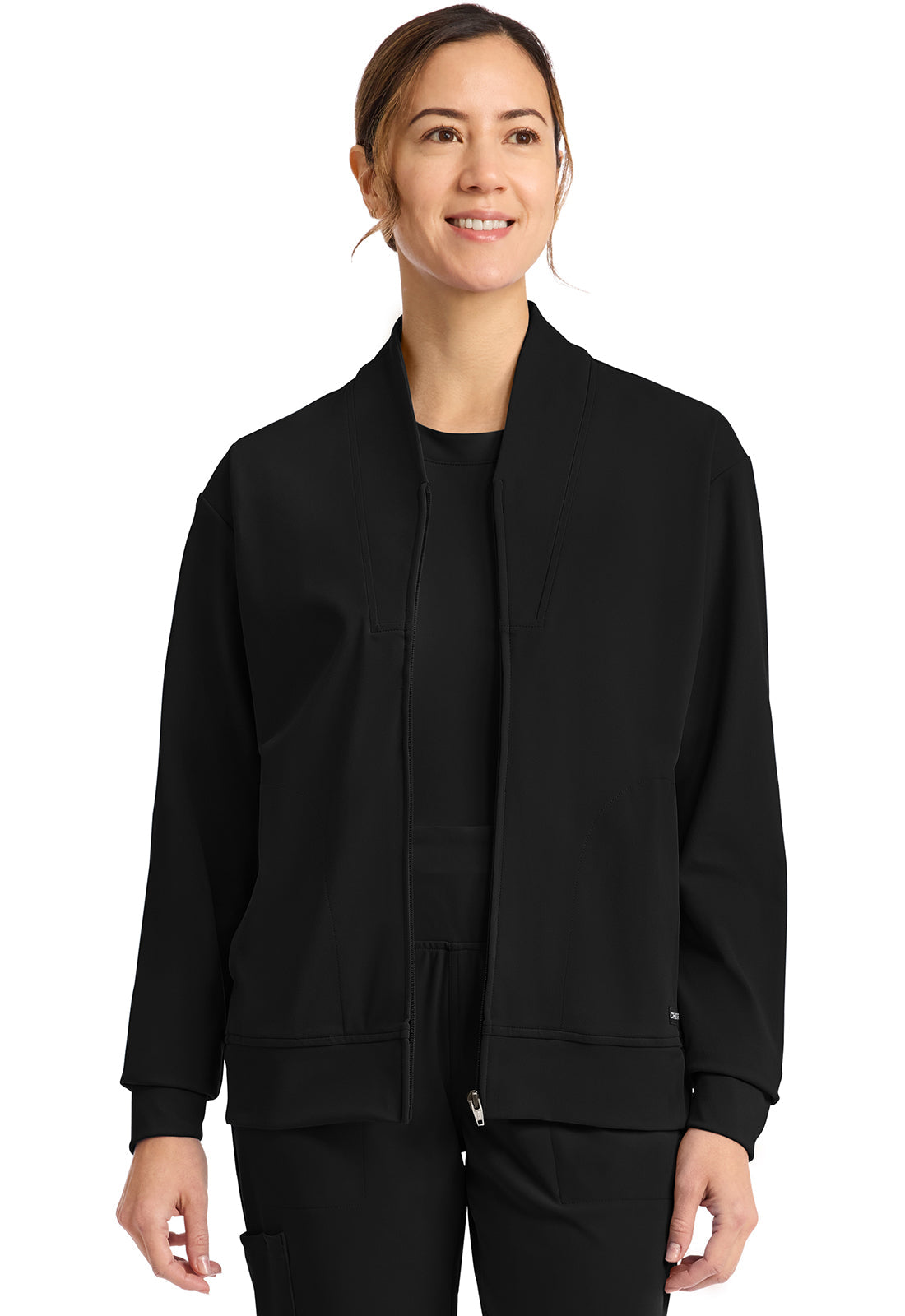 Achieve CK353 Women's Zip-Up Warm-Up Jacket Black Image