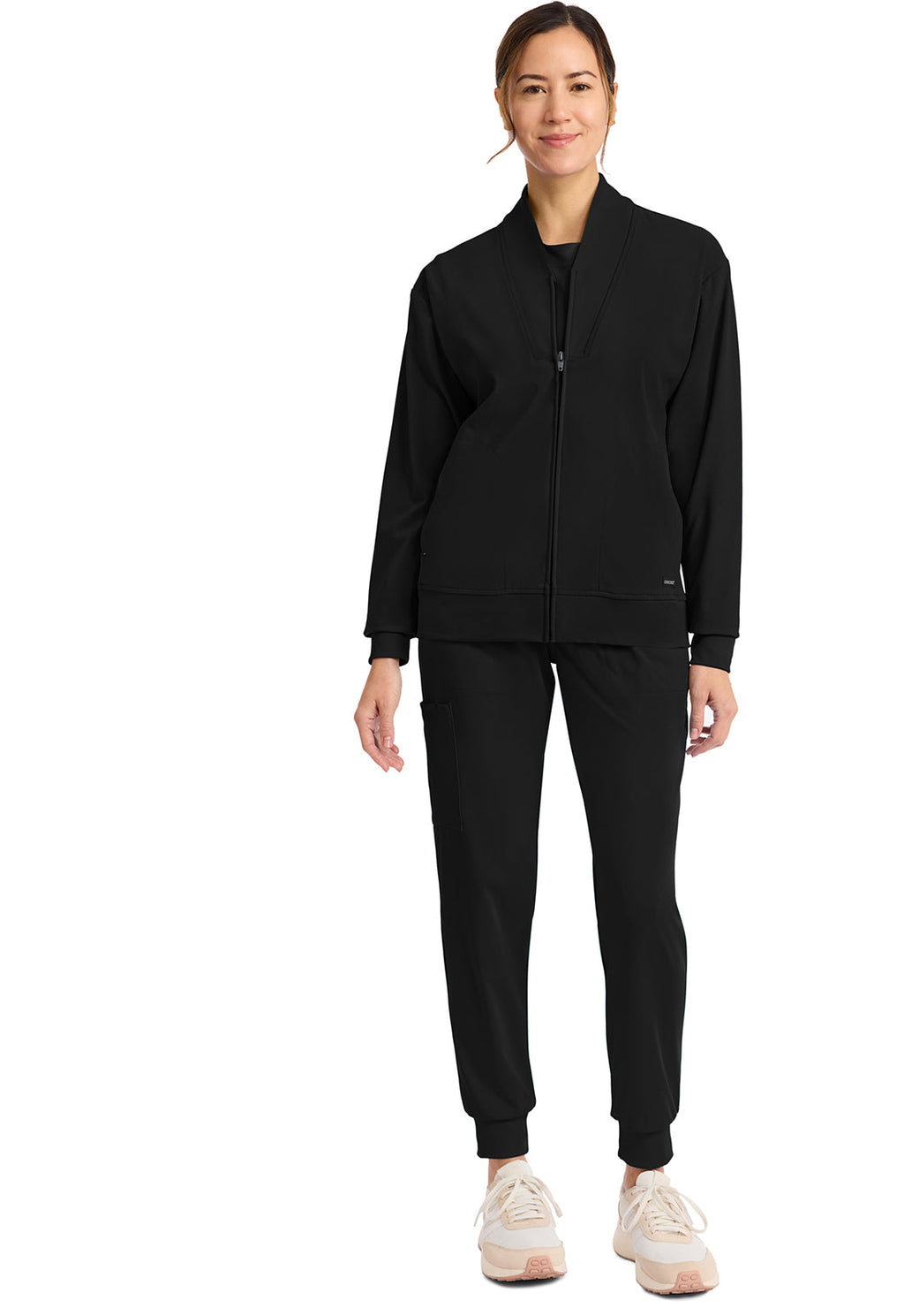 Achieve CK353 Women's Zip-Up Warm-Up Jacket Black Image