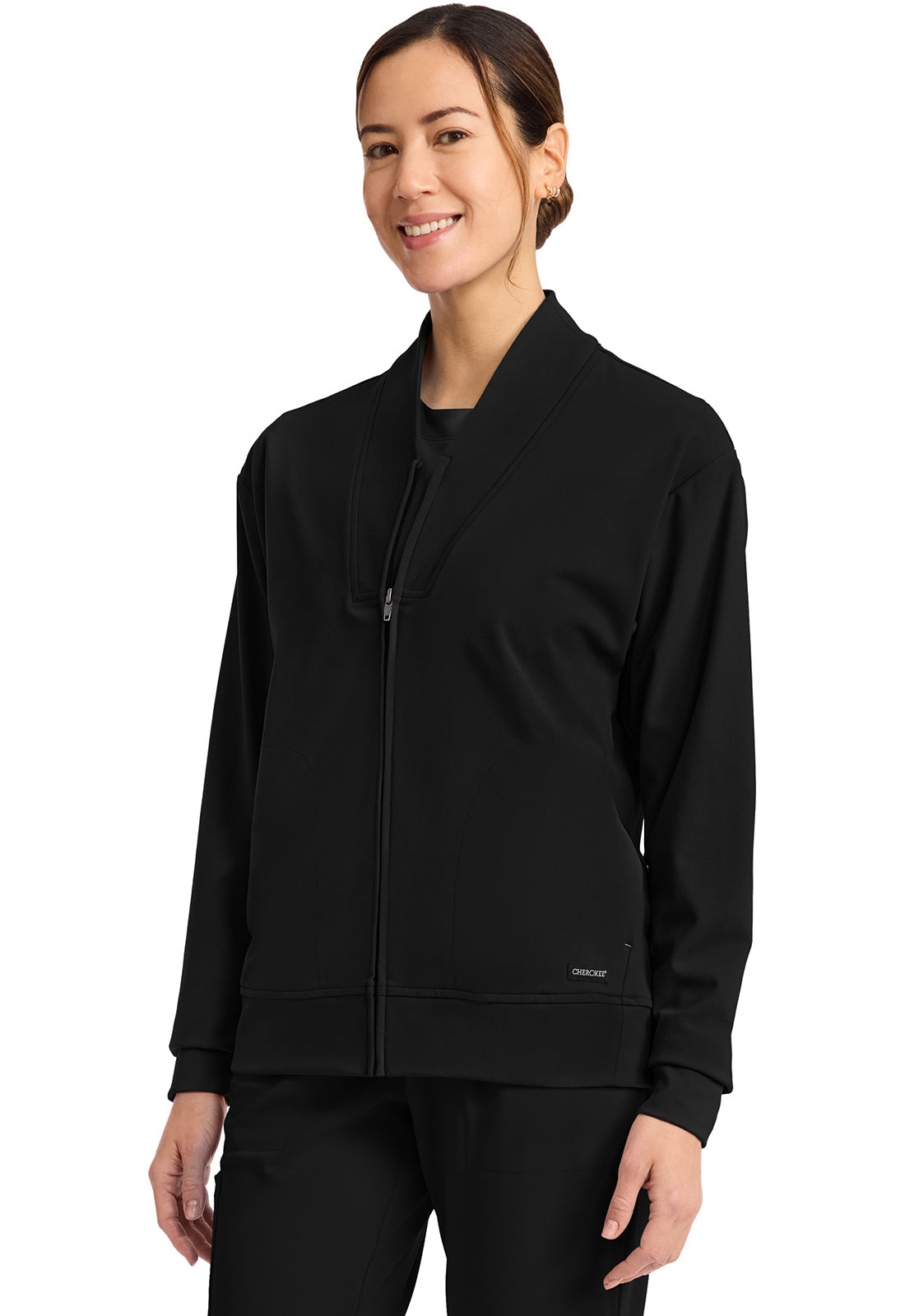 Achieve CK353 Women's Zip-Up Warm-Up Jacket Black Image