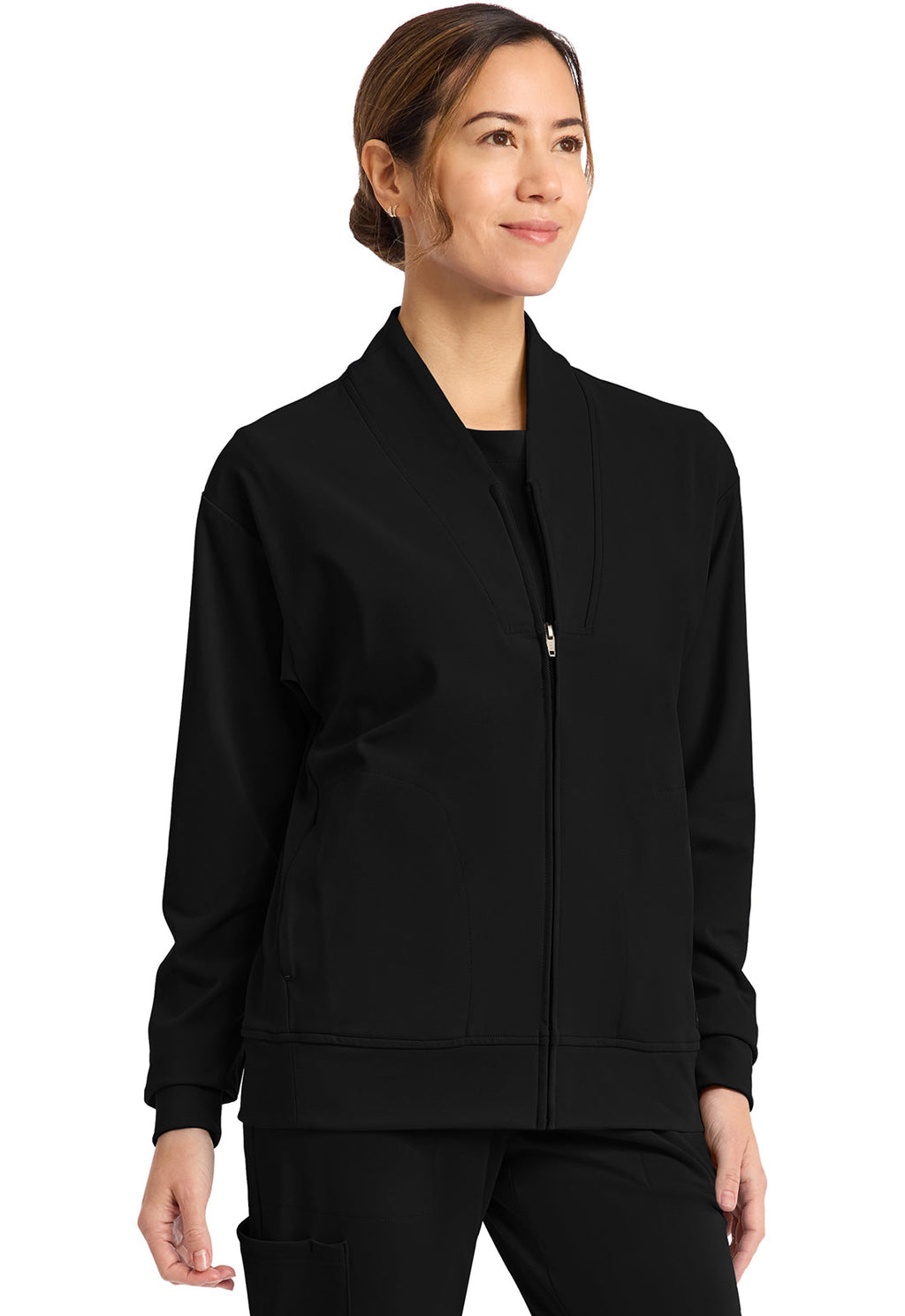 Achieve CK353 Women's Zip-Up Warm-Up Jacket Black Image