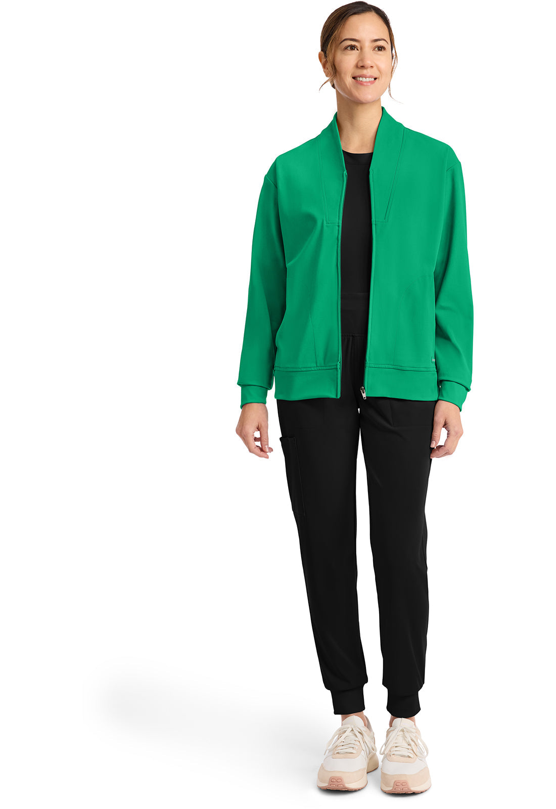 Achieve CK353 Women's Zip-Up Warm-Up Jacket Green Apple