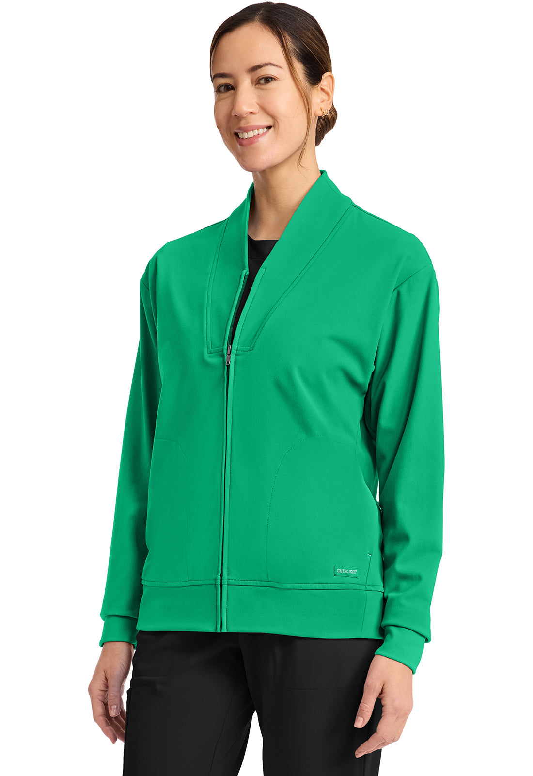 Achieve CK353 Women's Zip-Up Warm-Up Jacket Green Apple