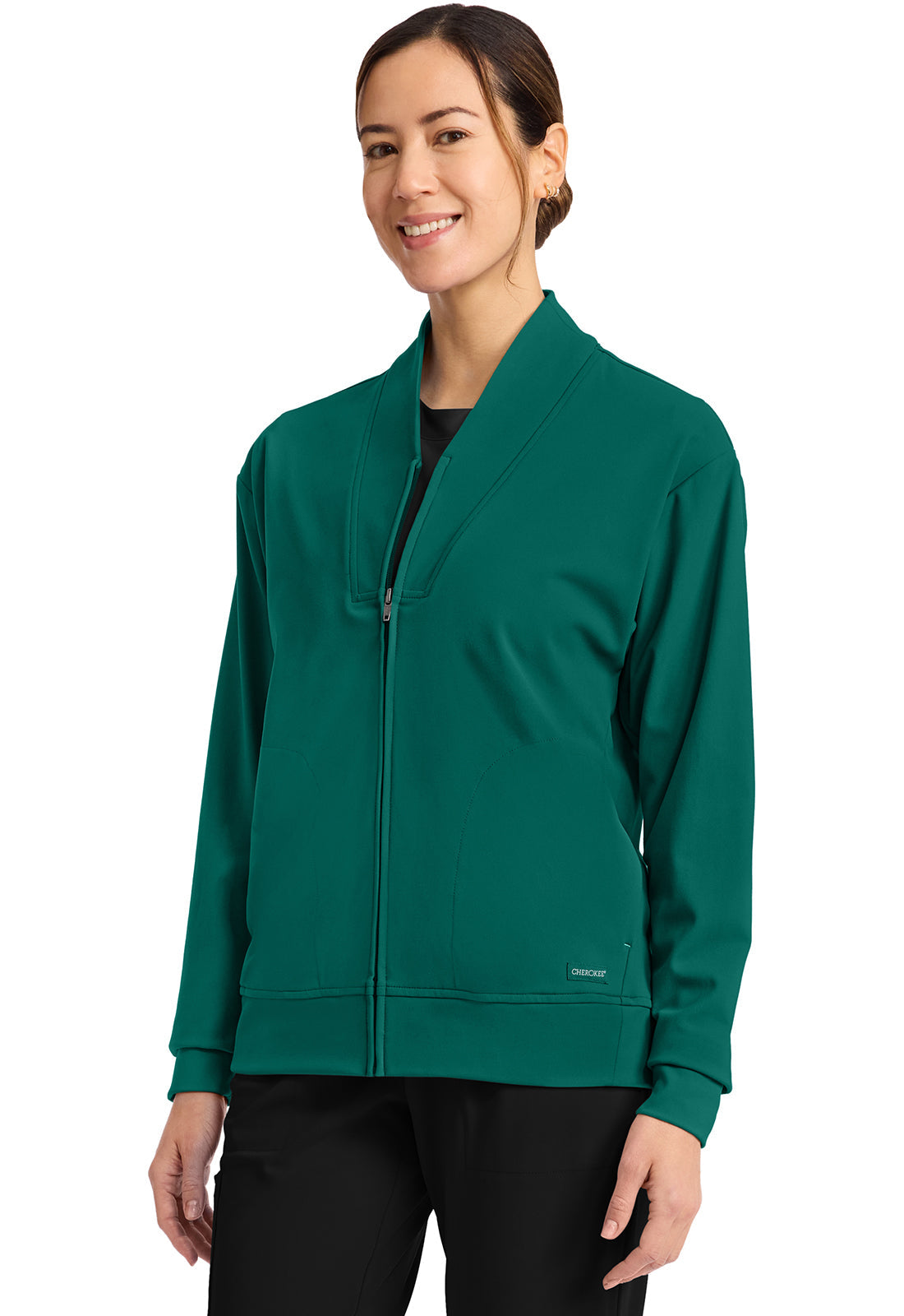 Achieve CK353 Women's Zip-Up Warm-Up Jacket Hunter Image