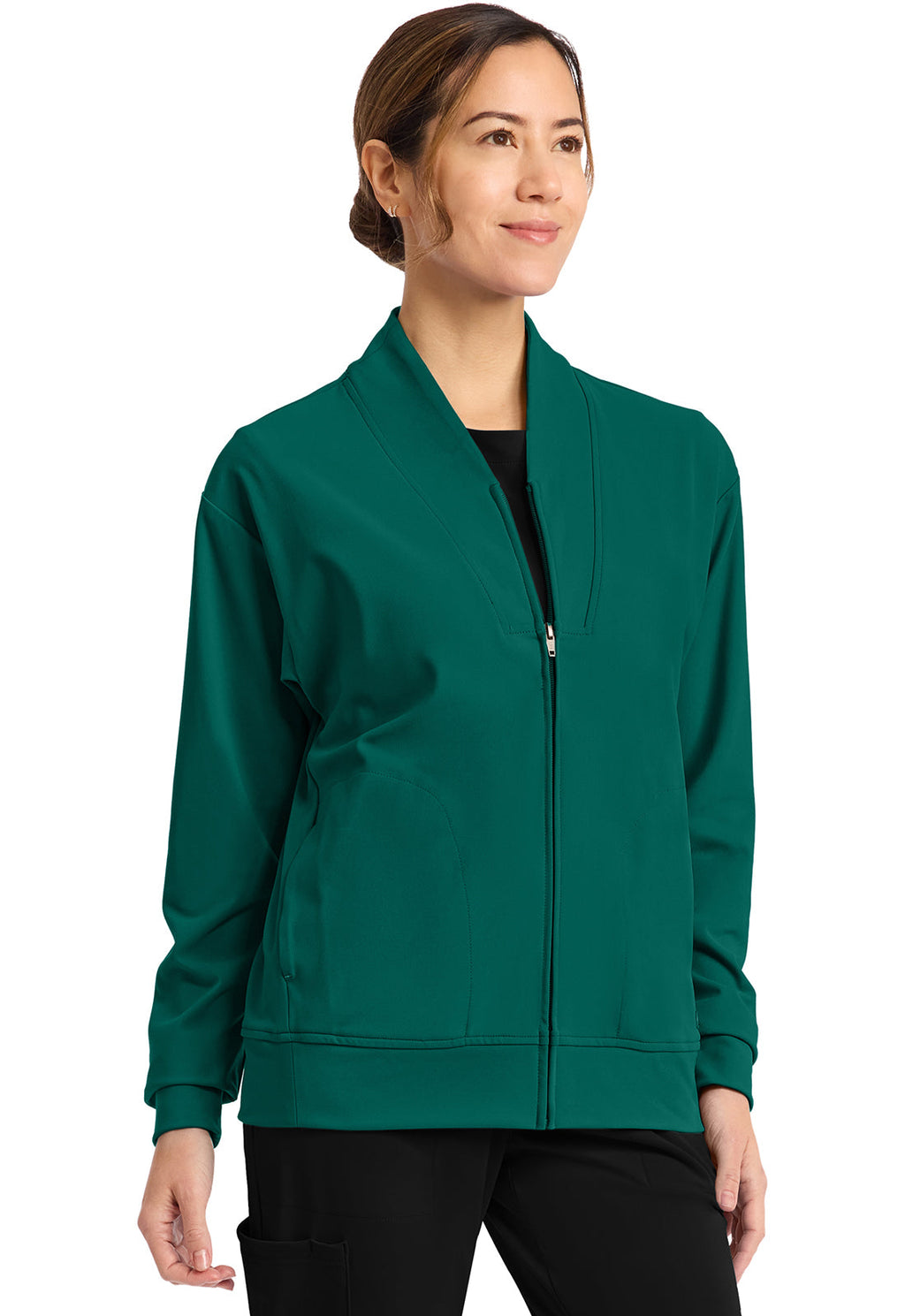 Achieve CK353 Women's Zip-Up Warm-Up Jacket Hunter Image