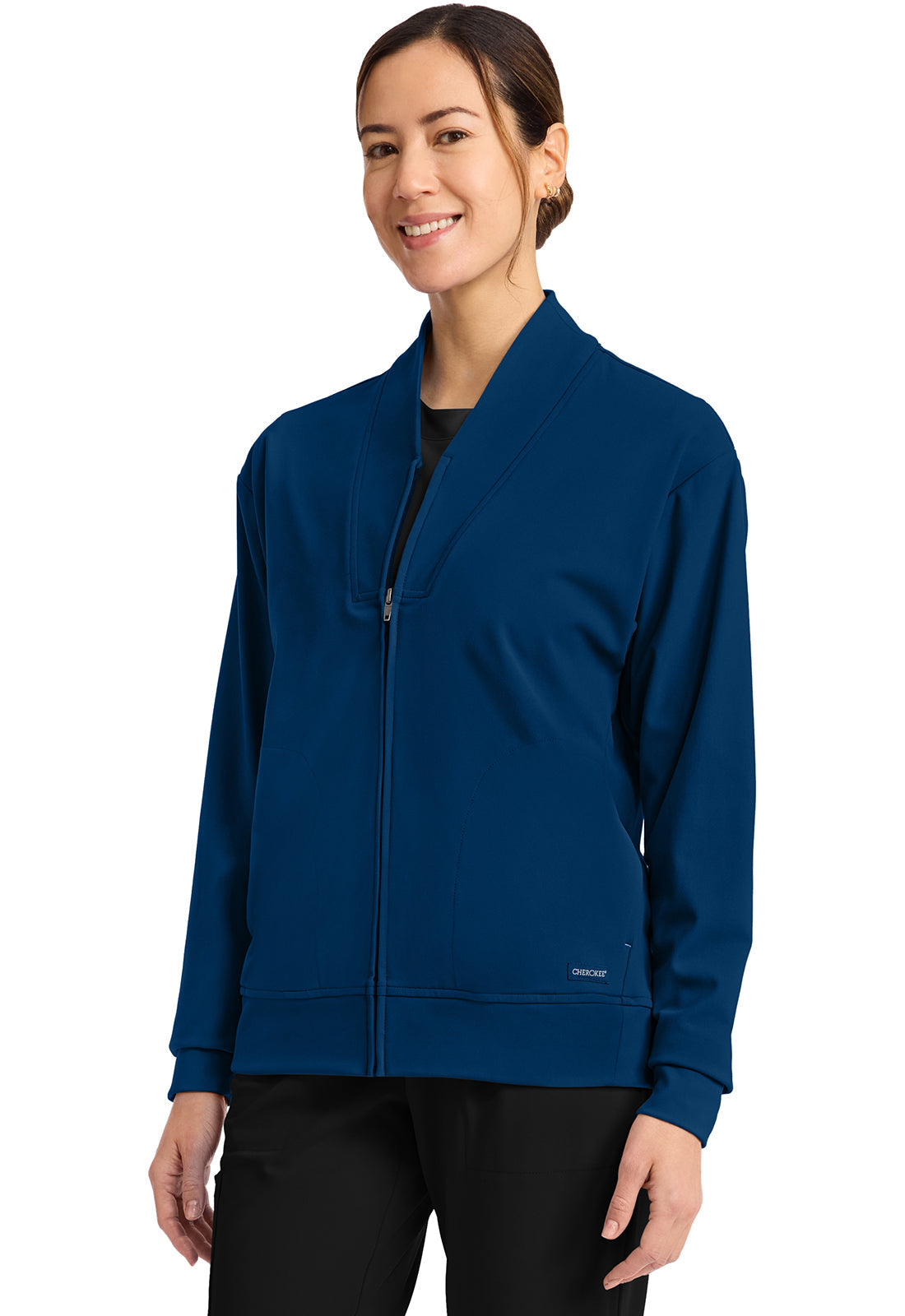 Achieve CK353 Women's Zip-Up Warm-Up Jacket Navy Image