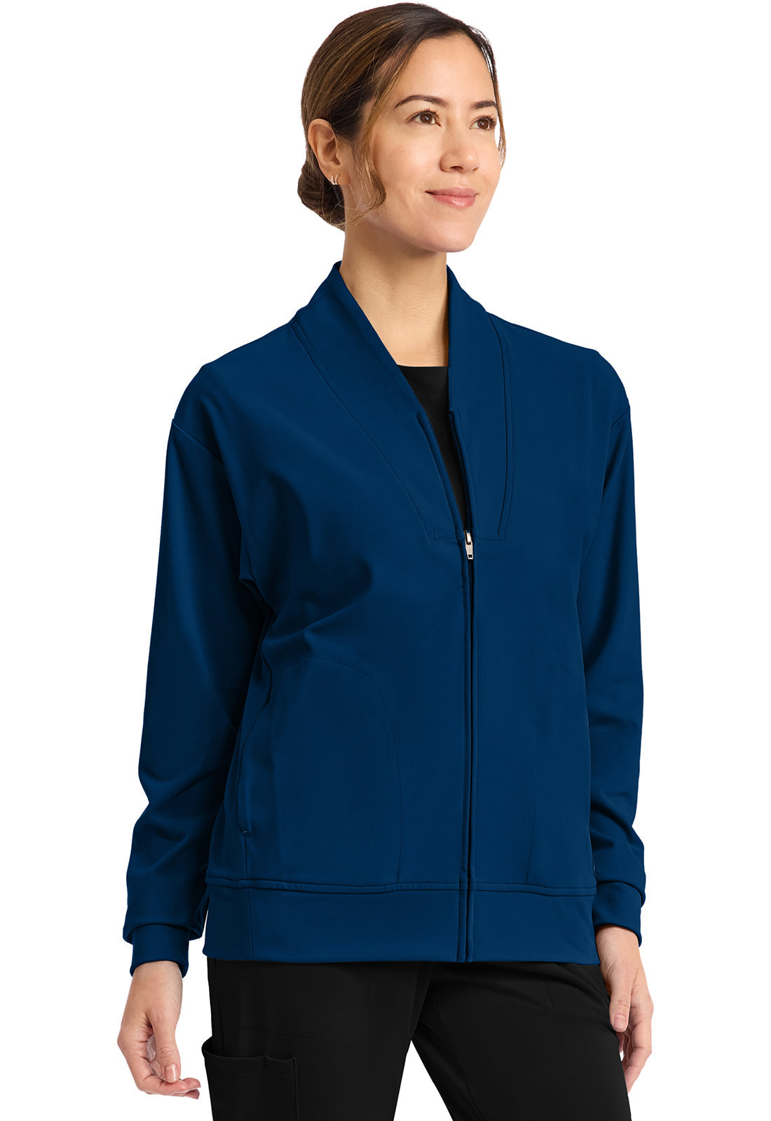 Achieve CK353 Women's Zip-Up Warm-Up Jacket Navy Image