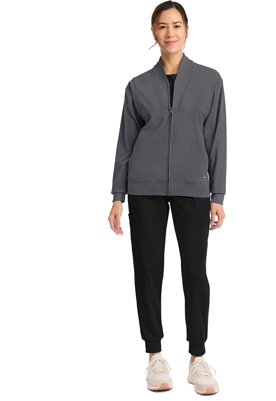 Achieve CK353 Women's Zip-Up Warm-Up Jacket Pewter Image