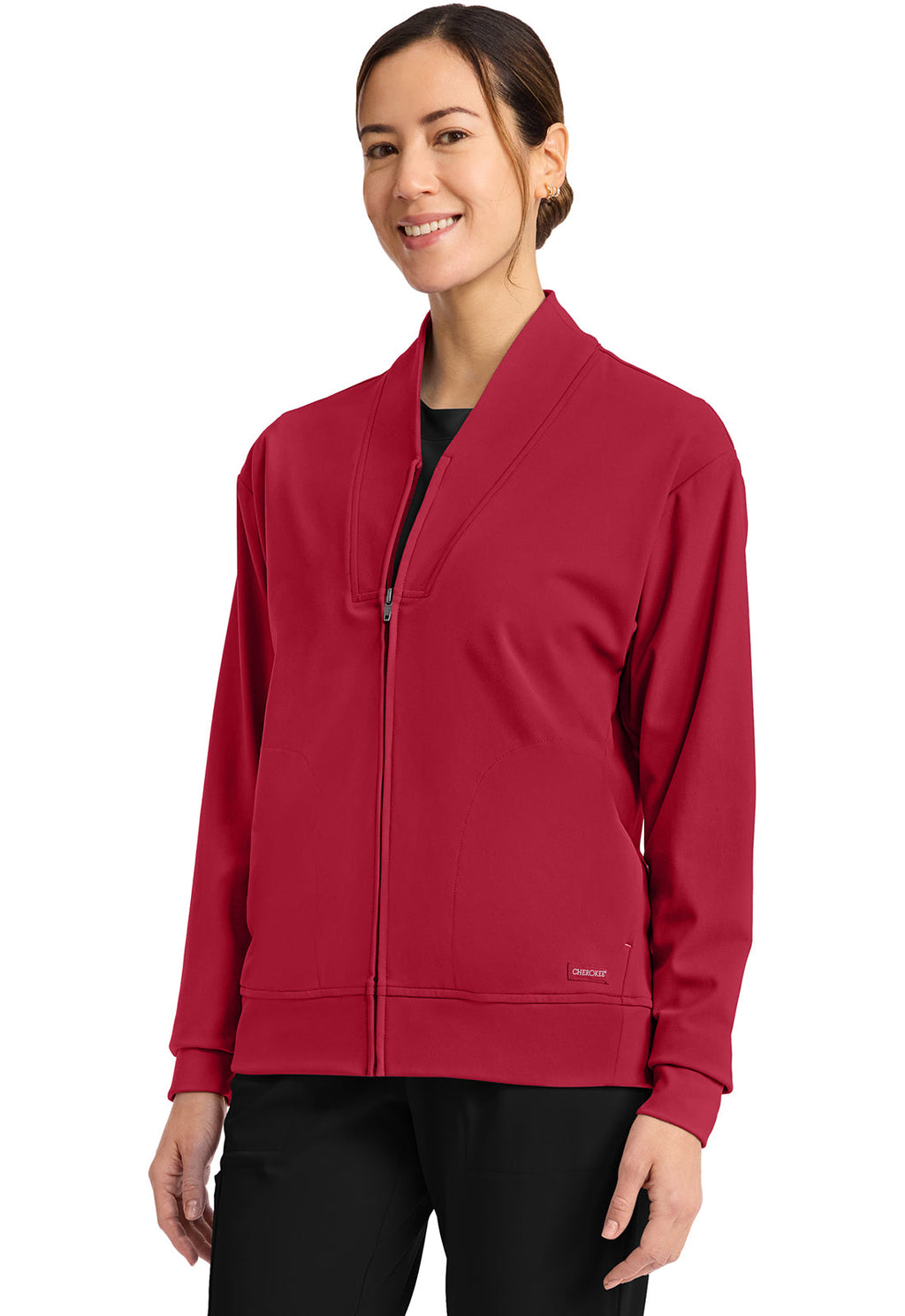 Achieve CK353 Women's Zip-Up Warm-Up Jacket Red Image