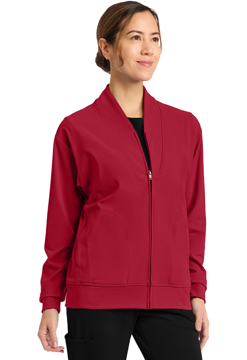 Achieve CK353 Women's Zip-Up Warm-Up Jacket Red Image