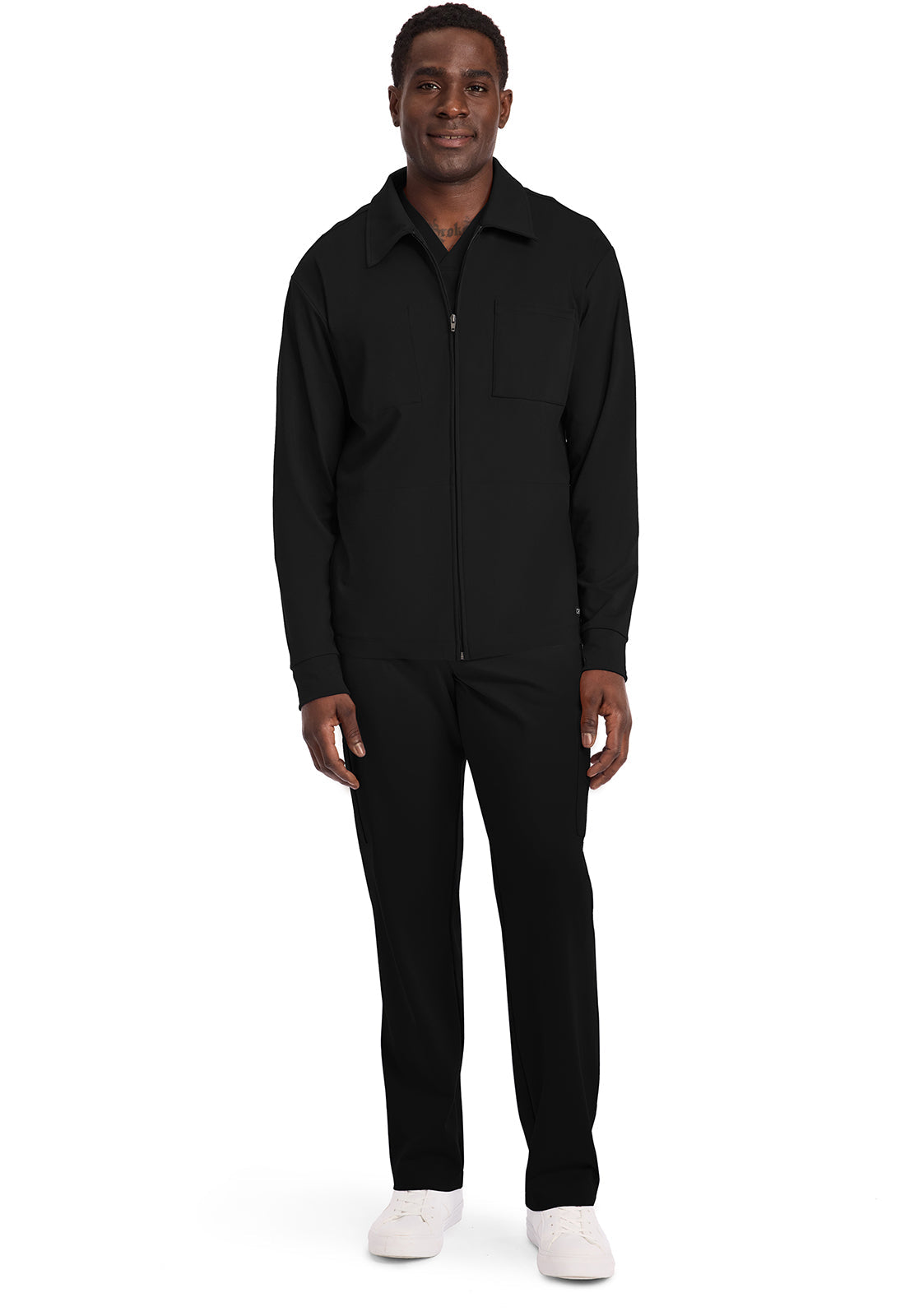 Achieve CK354 Men's Zip-Up Warm-Up Jacket Black Image