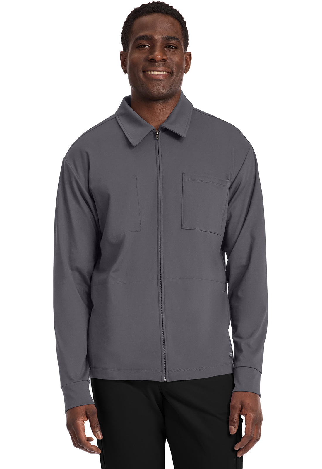 Achieve CK354 Men's Zip-Up Warm-Up Jacket Pewter Image