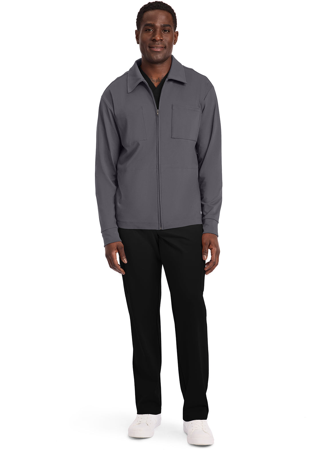 Achieve CK354 Men's Zip-Up Warm-Up Jacket Pewter Image