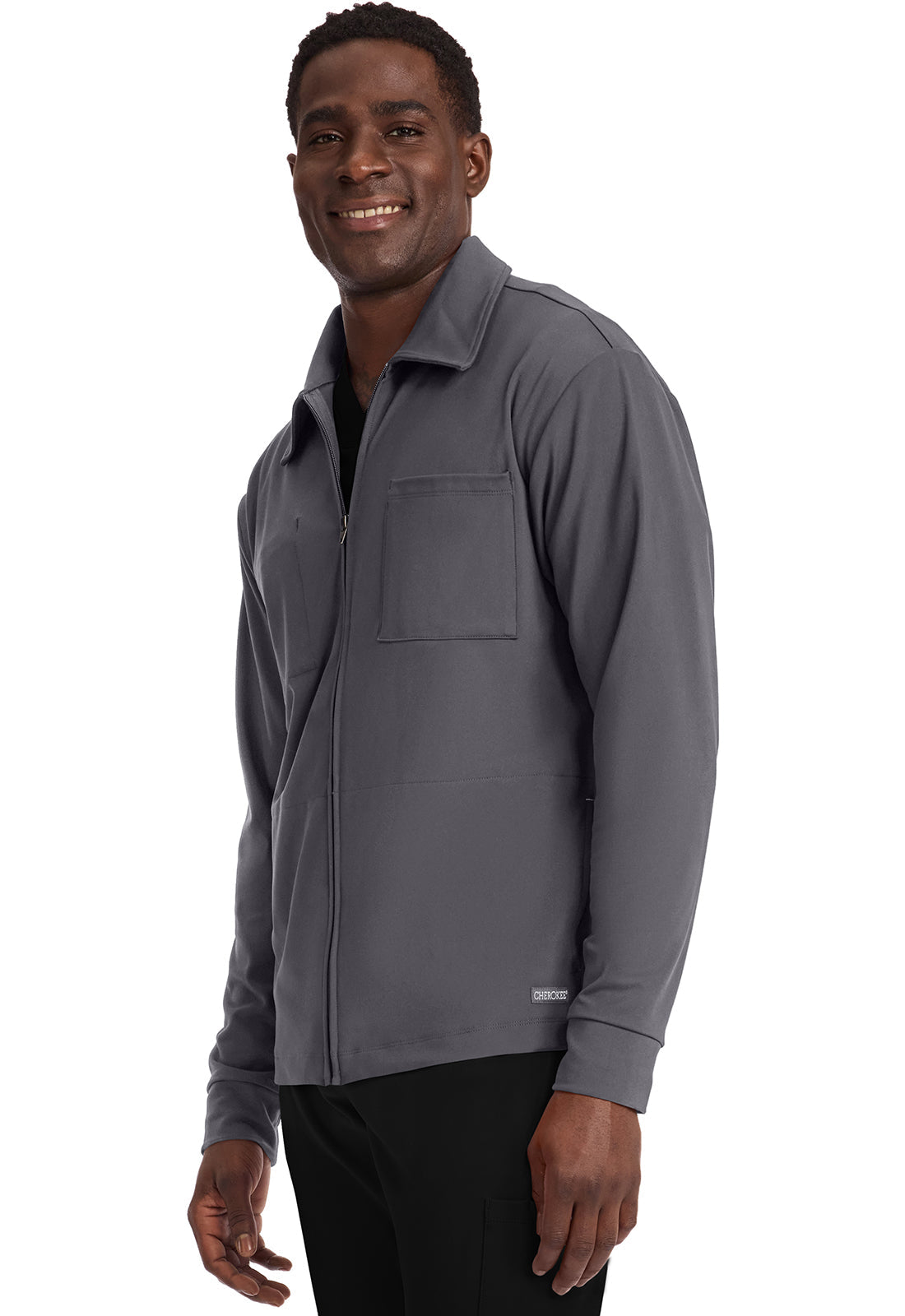 Achieve CK354 Men's Zip-Up Warm-Up Jacket Pewter Image