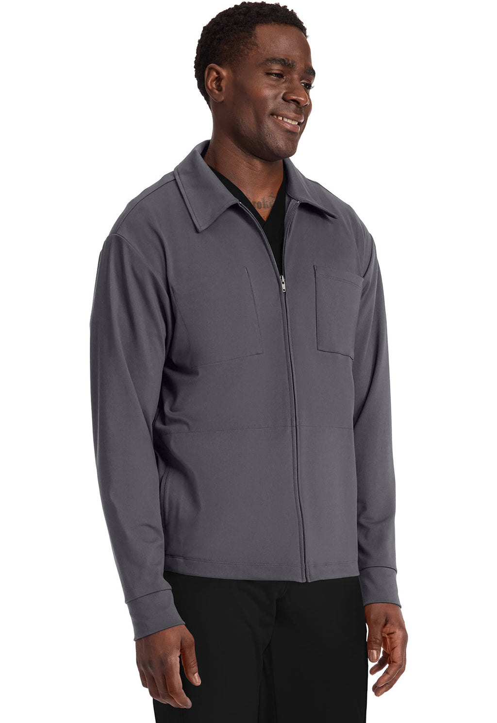 Achieve CK354 Men's Zip-Up Warm-Up Jacket Pewter Image