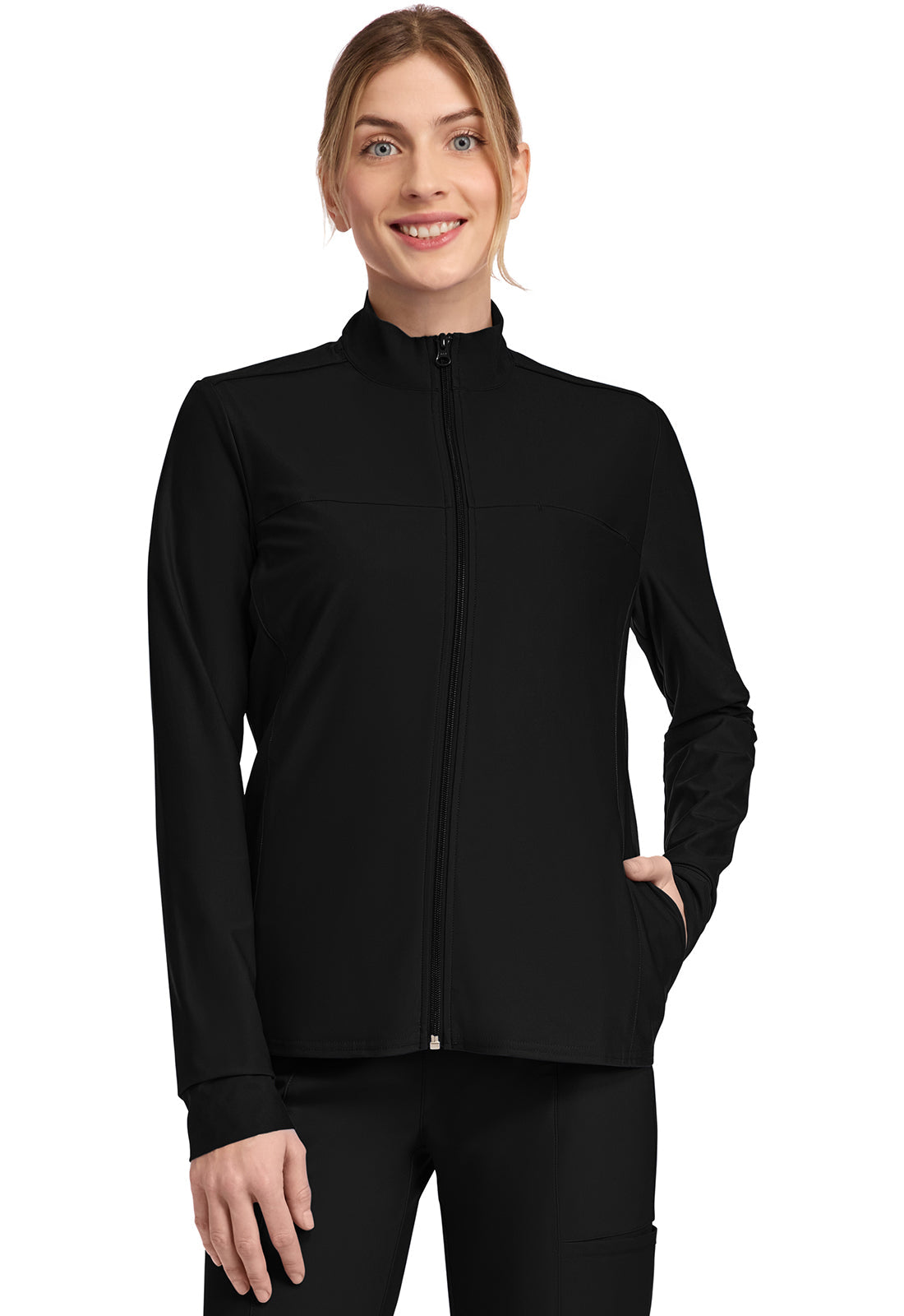 Form CK381 Women's 3-Pocket Warm-up Jacket Black Image