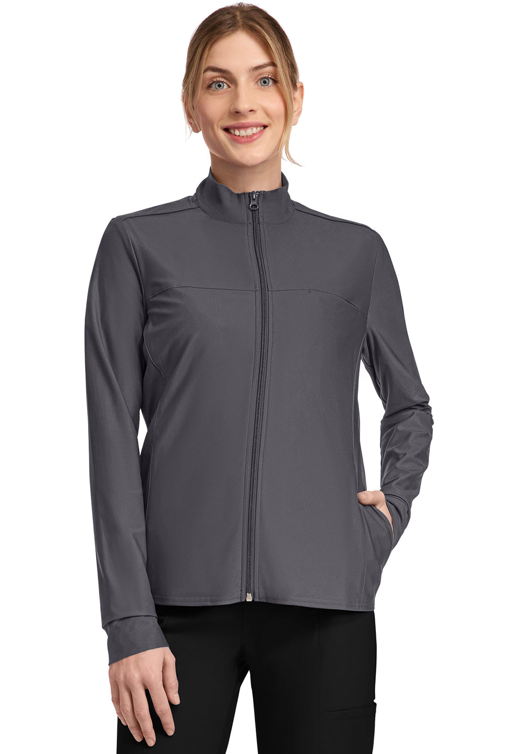 Form CK381 Women's 3-Pocket Warm-up Jacket Pewter